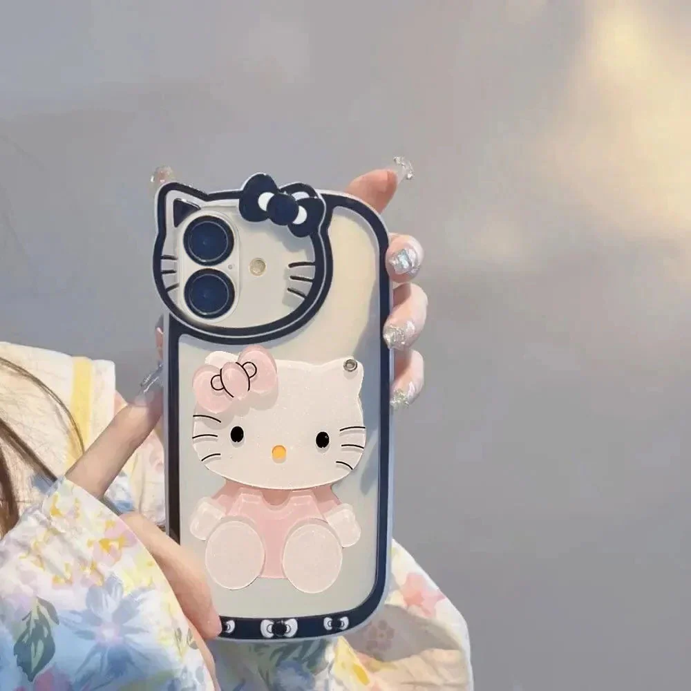 LuxuryKase LK163 Cute Kitty 3D Mirror Case Cover For iPhone - Image 4