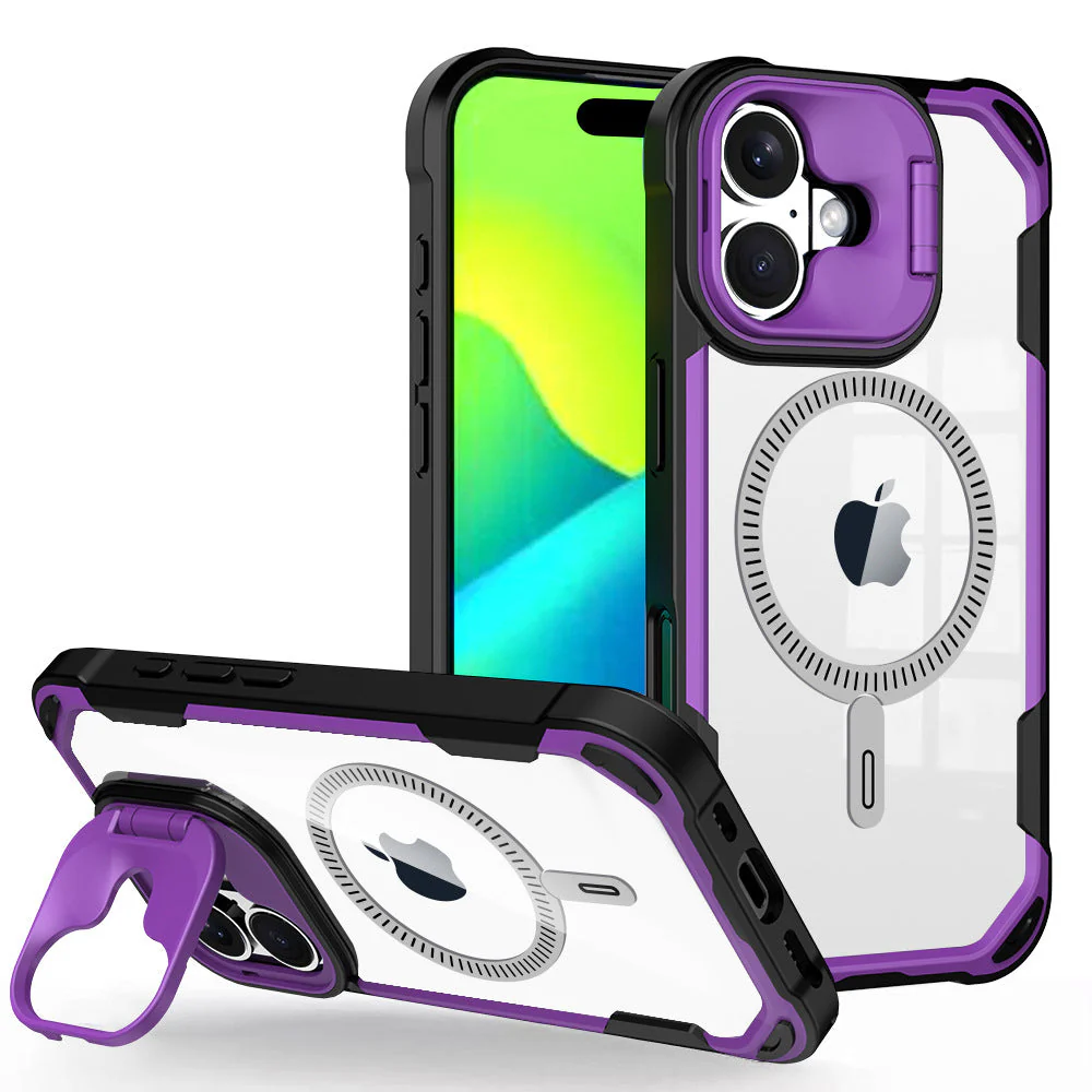LuxuryKase LK164 Invisible Stand Transparent Magnetic Mag-Safe Wireless Charger Case Cover For iPhone - Image 16