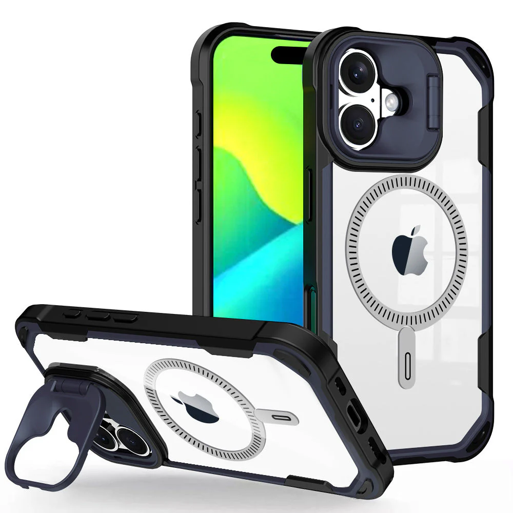 LuxuryKase LK164 Invisible Stand Transparent Magnetic Mag-Safe Wireless Charger Case Cover For iPhone - Image 4