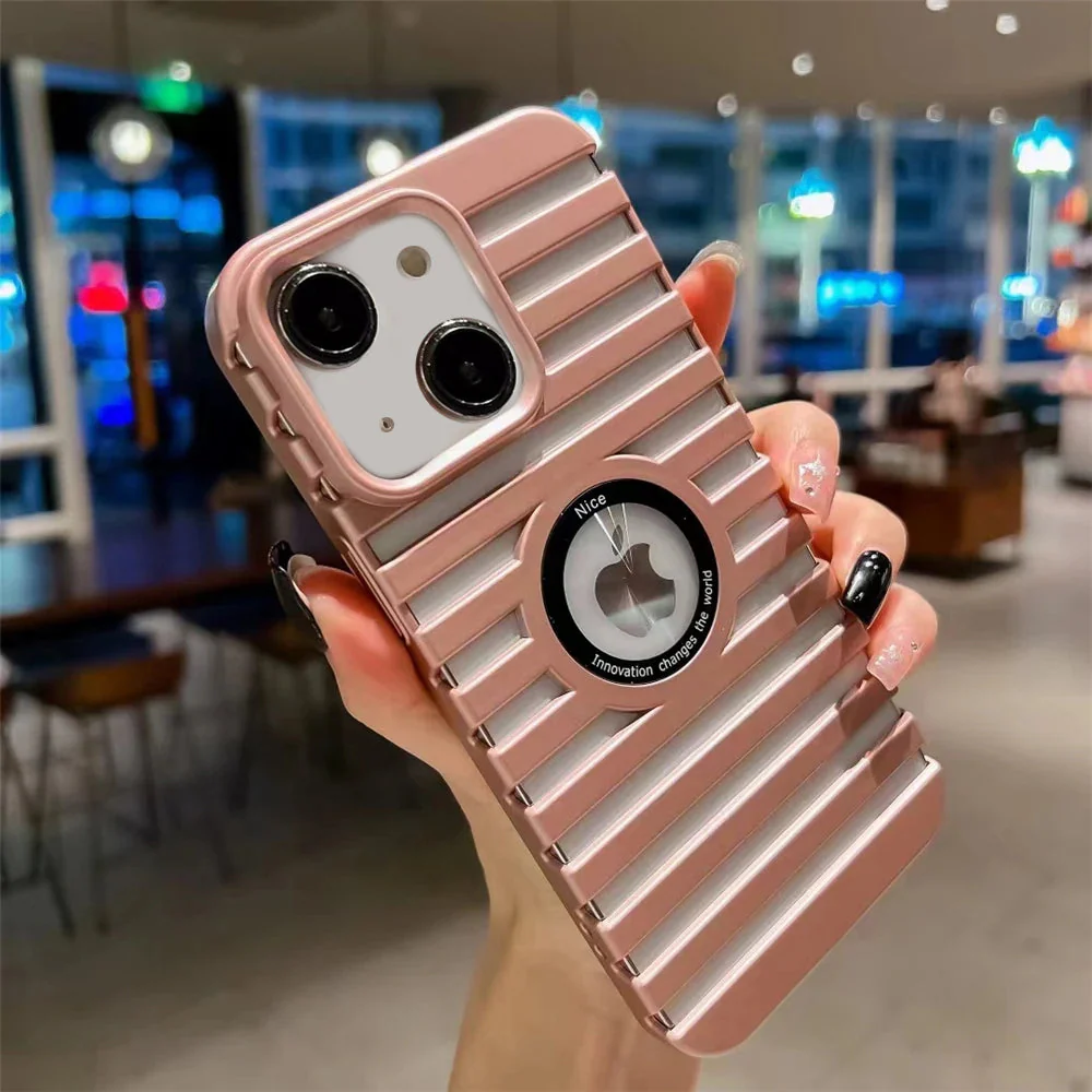 LuxuryKase LK165 Logo Hole Mag-Safe Heat Dissipation Breathable Hard Case Cover For iPhone - Image 12