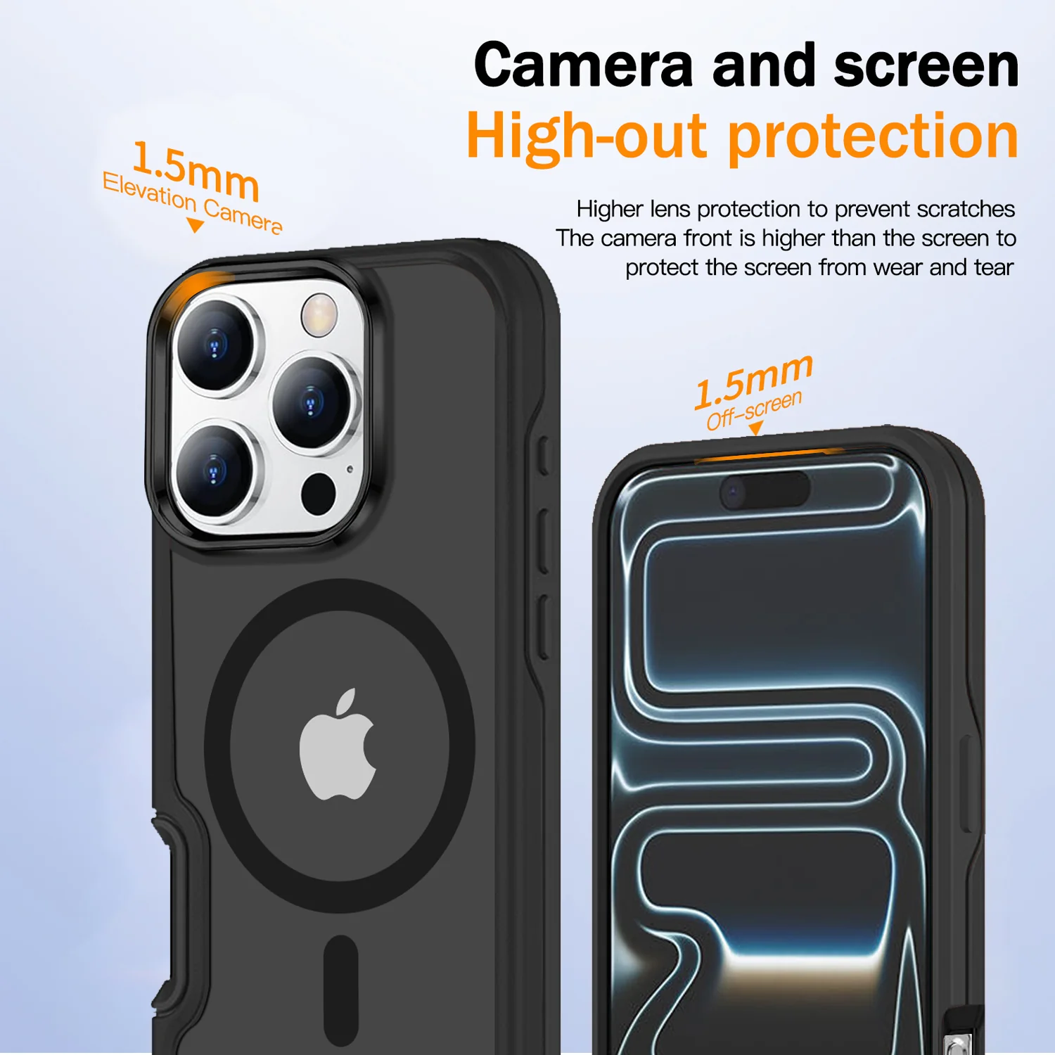 LuxuryKase Shockproof Transparent Matte Back Cover | Mag-Safe Compatible | Camera Protection | Soft TPU Edge | Anti-Yellowing For iPhone 16 & 17 Series - Image 3