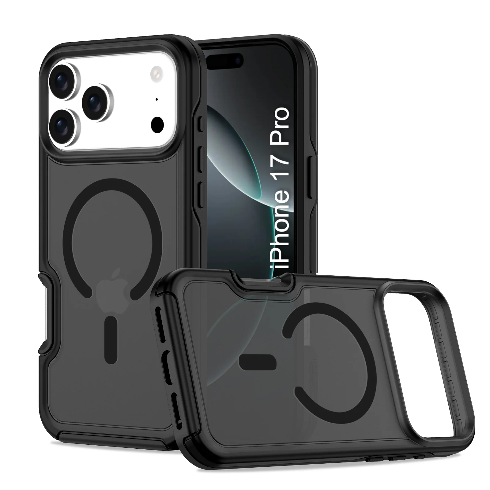 LuxuryKase Shockproof Transparent Matte Back Cover | Mag-Safe Compatible | Camera Protection | Soft TPU Edge | Anti-Yellowing For iPhone 16 & 17 Series - Image 31