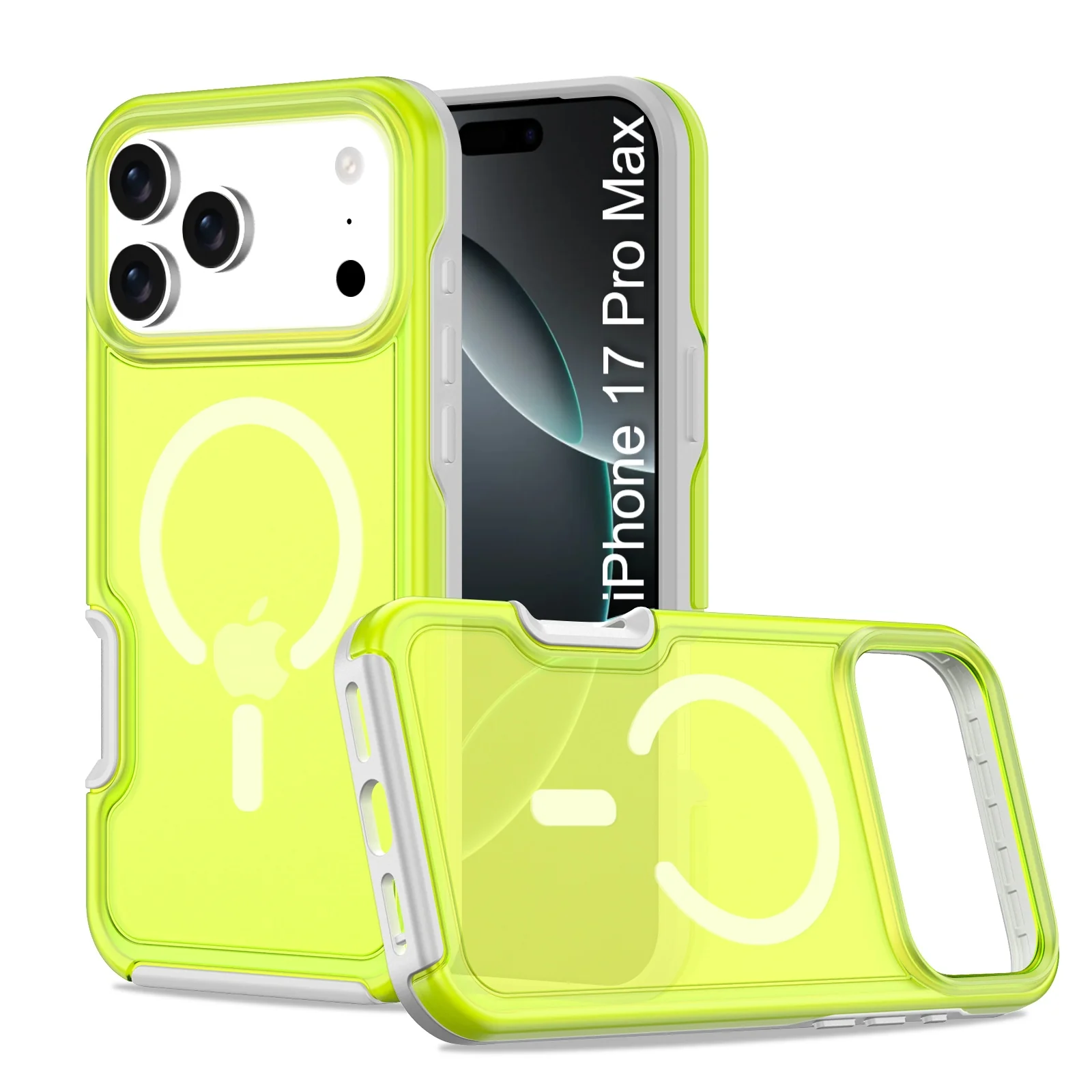 LuxuryKase Shockproof Transparent Matte Back Cover | Mag-Safe Compatible | Camera Protection | Soft TPU Edge | Anti-Yellowing For iPhone 16 & 17 Series - Image 39