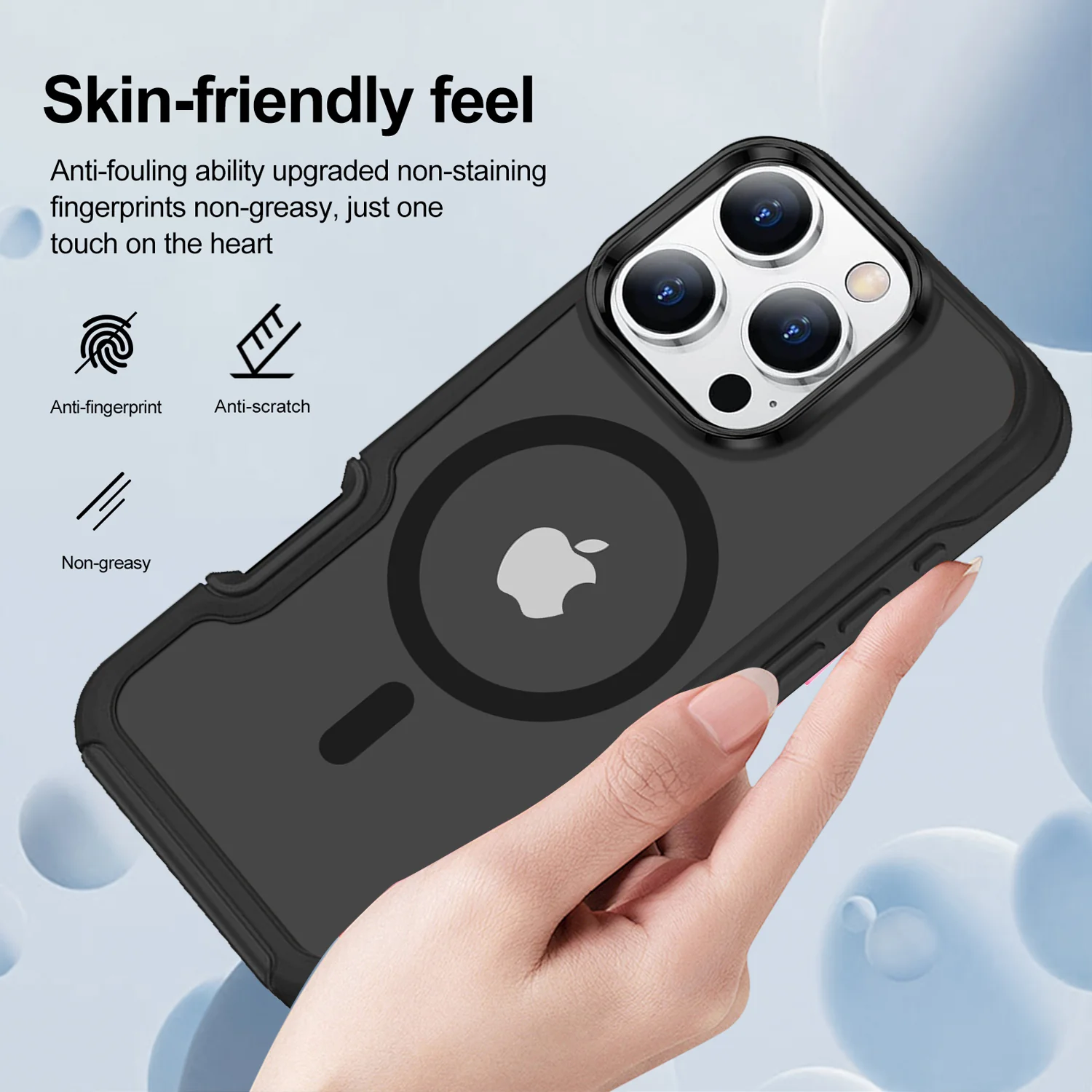 LuxuryKase Shockproof Transparent Matte Back Cover | Mag-Safe Compatible | Camera Protection | Soft TPU Edge | Anti-Yellowing For iPhone 16 & 17 Series - Image 4