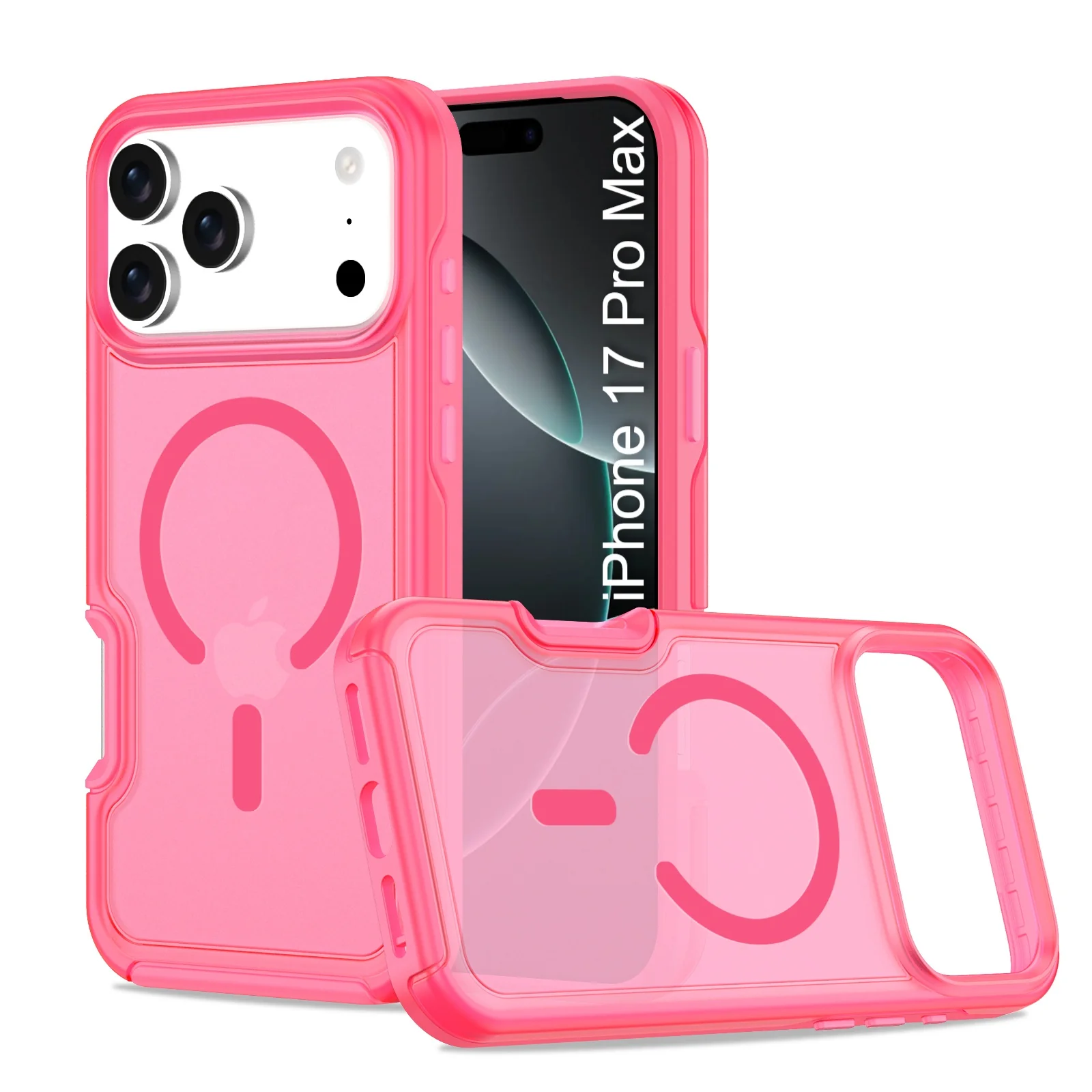 LuxuryKase Shockproof Transparent Matte Back Cover | Mag-Safe Compatible | Camera Protection | Soft TPU Edge | Anti-Yellowing For iPhone 16 & 17 Series - Image 40