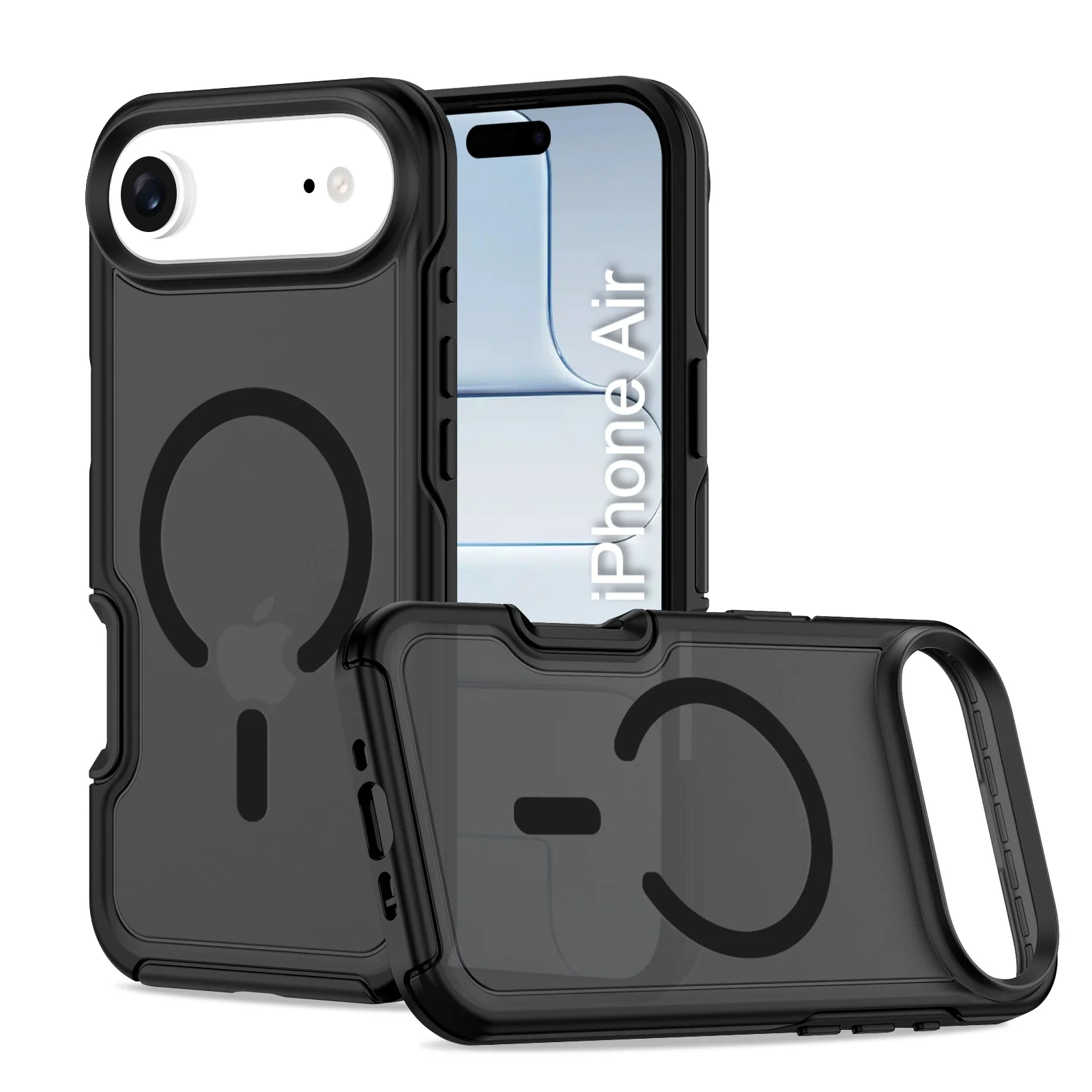 LuxuryKase Shockproof Transparent Matte Back Cover | Mag-Safe Compatible | Camera Protection | Soft TPU Edge | Anti-Yellowing For iPhone 16 & 17 Series - Image 41