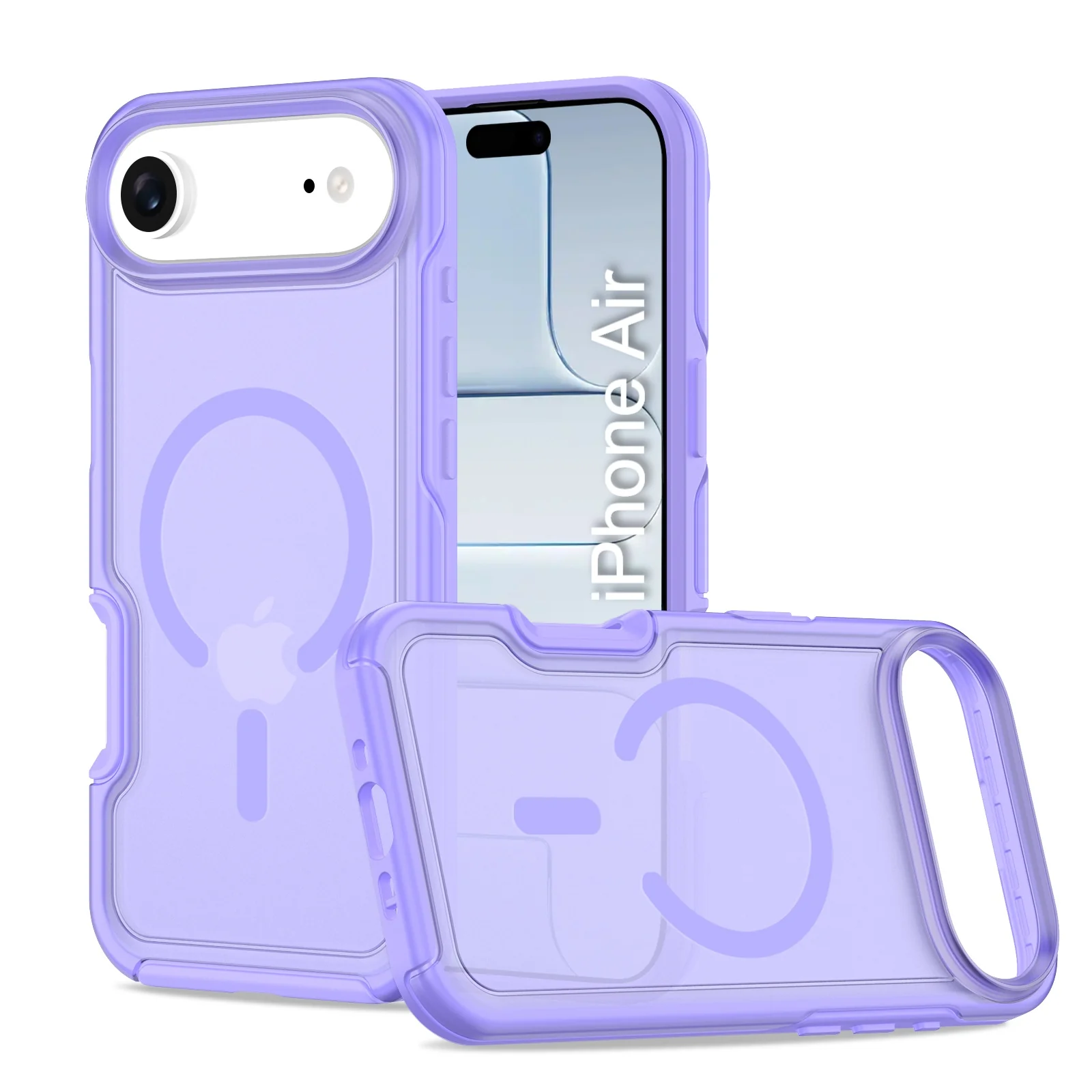 LuxuryKase Shockproof Transparent Matte Back Cover | Mag-Safe Compatible | Camera Protection | Soft TPU Edge | Anti-Yellowing For iPhone 16 & 17 Series - Image 43