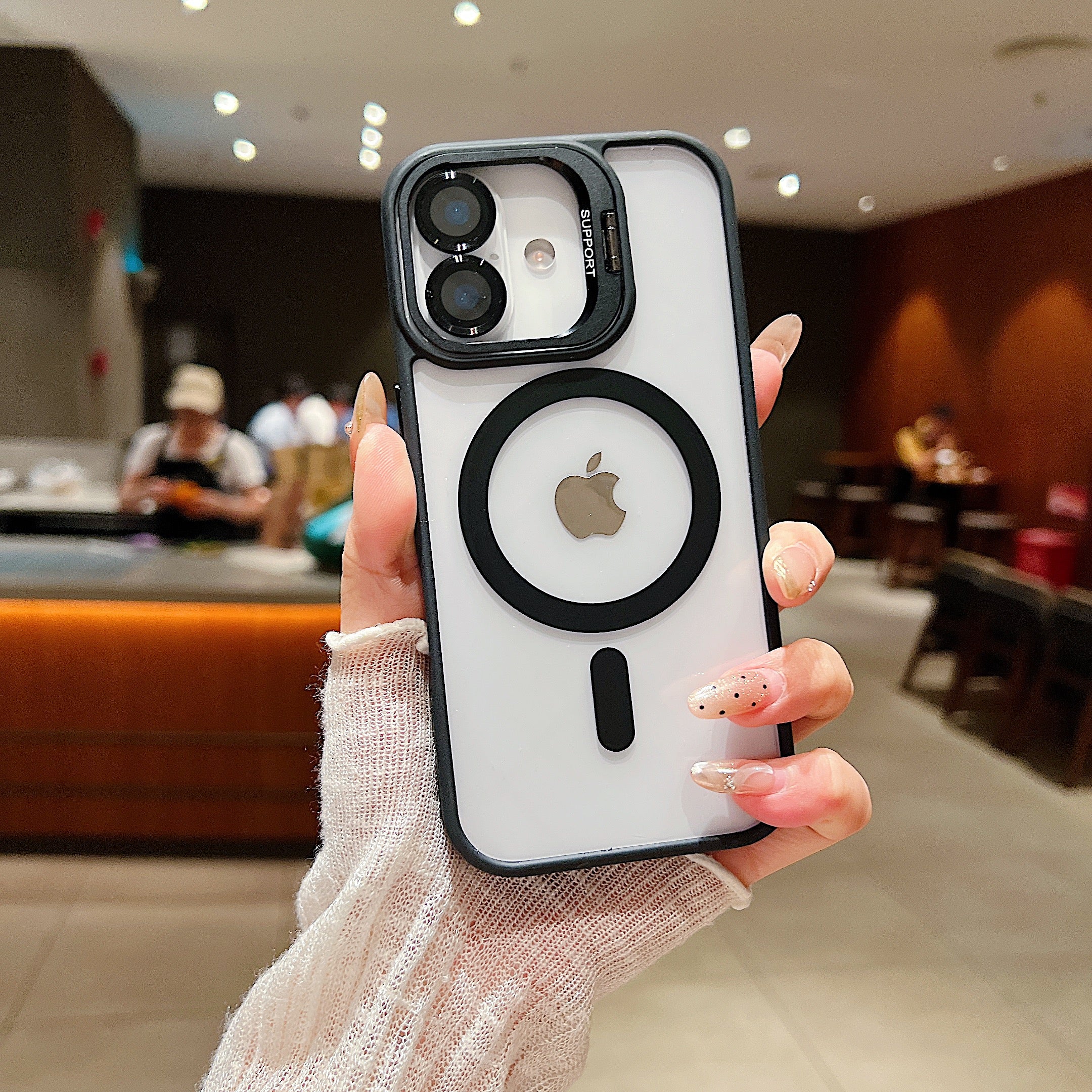 LuxuryKase Mag-Safe Clear Case | Shockproof Transparent Cover with Camera Lens Protection | Metal Ring Stand & Wireless Charging Support For iPhone & Samsung Series - Image 18