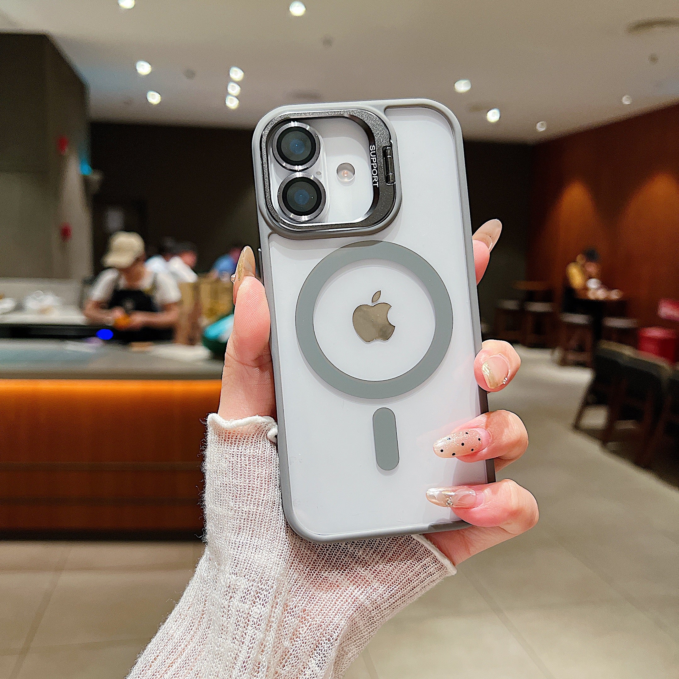 LuxuryKase Mag-Safe Clear Case | Shockproof Transparent Cover with Camera Lens Protection | Metal Ring Stand & Wireless Charging Support For iPhone & Samsung Series - Image 19
