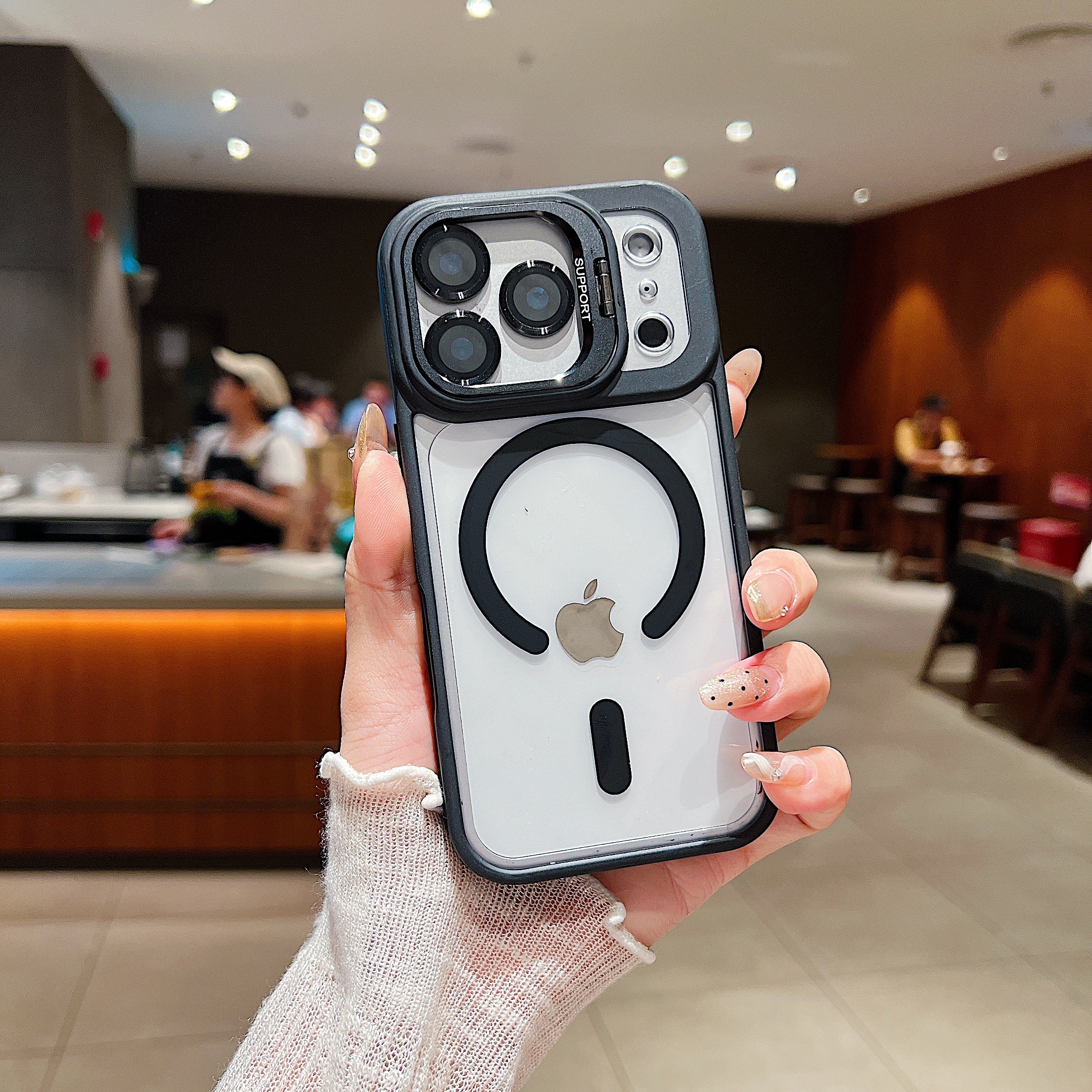 LuxuryKase Mag-Safe Clear Case | Shockproof Transparent Cover with Camera Lens Protection | Metal Ring Stand & Wireless Charging Support For iPhone & Samsung Series - Image 21