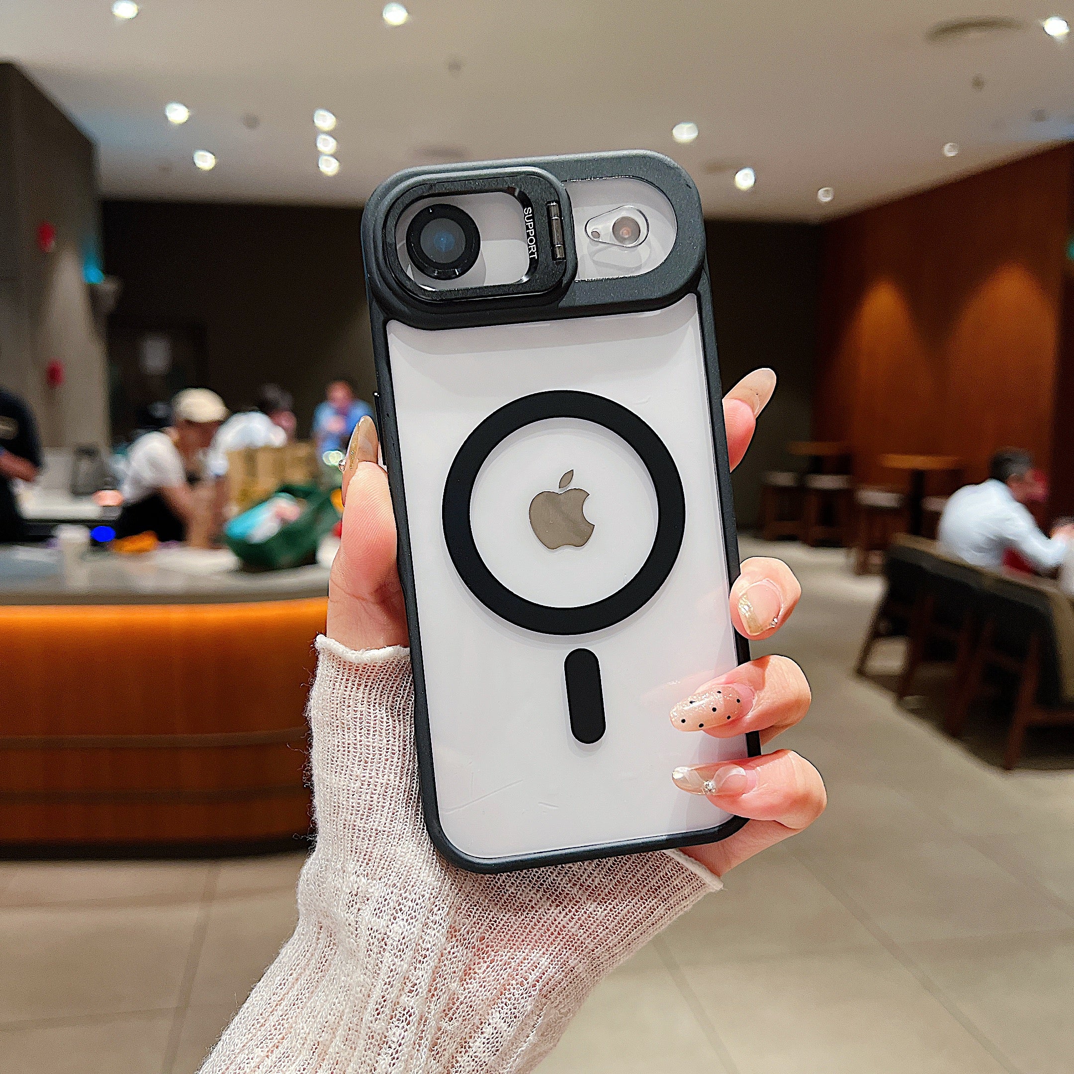 LuxuryKase Mag-Safe Clear Case | Shockproof Transparent Cover with Camera Lens Protection | Metal Ring Stand & Wireless Charging Support For iPhone & Samsung Series - Image 24