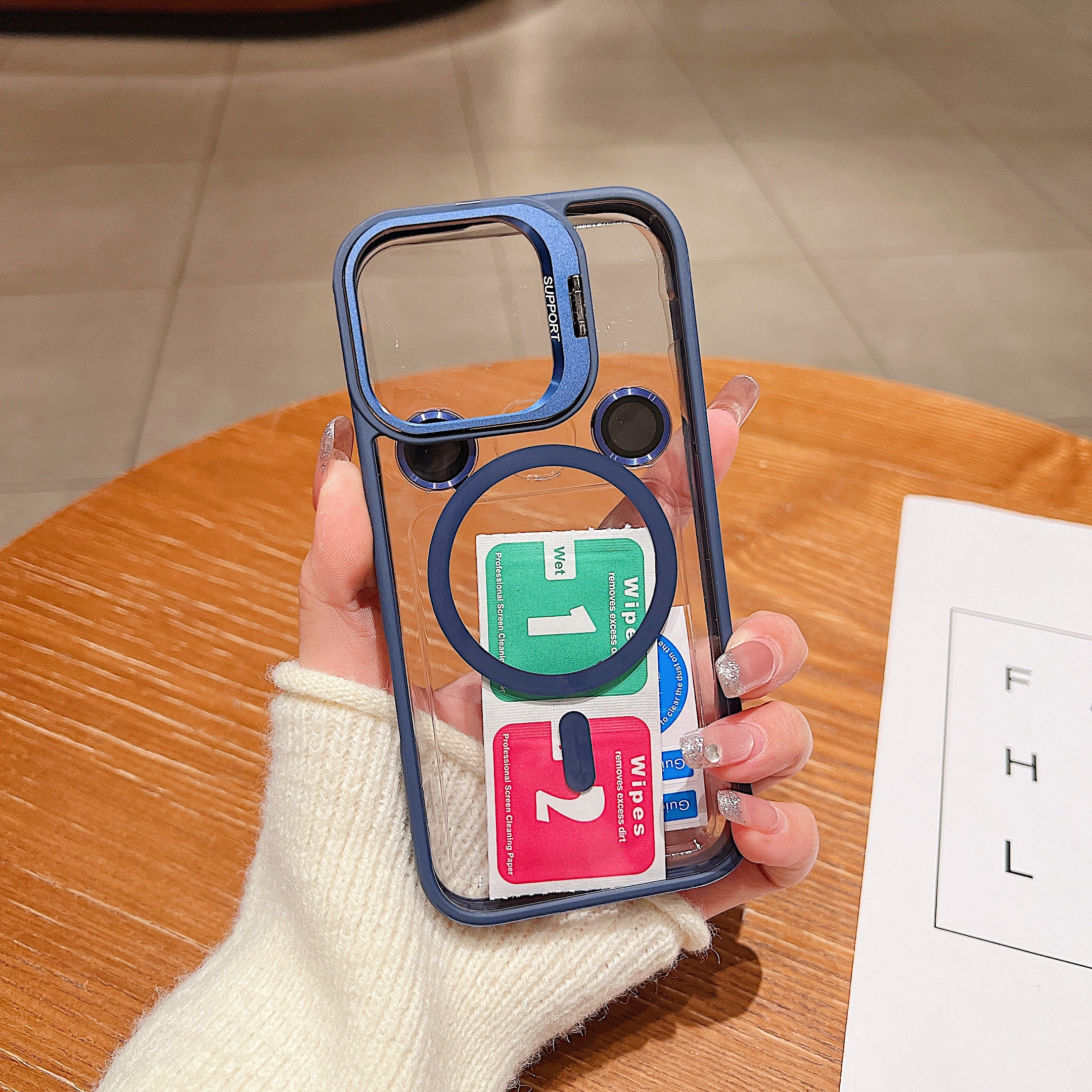 LuxuryKase Mag-Safe Clear Case | Shockproof Transparent Cover with Camera Lens Protection | Metal Ring Stand & Wireless Charging Support For iPhone & Samsung Series - Image 28