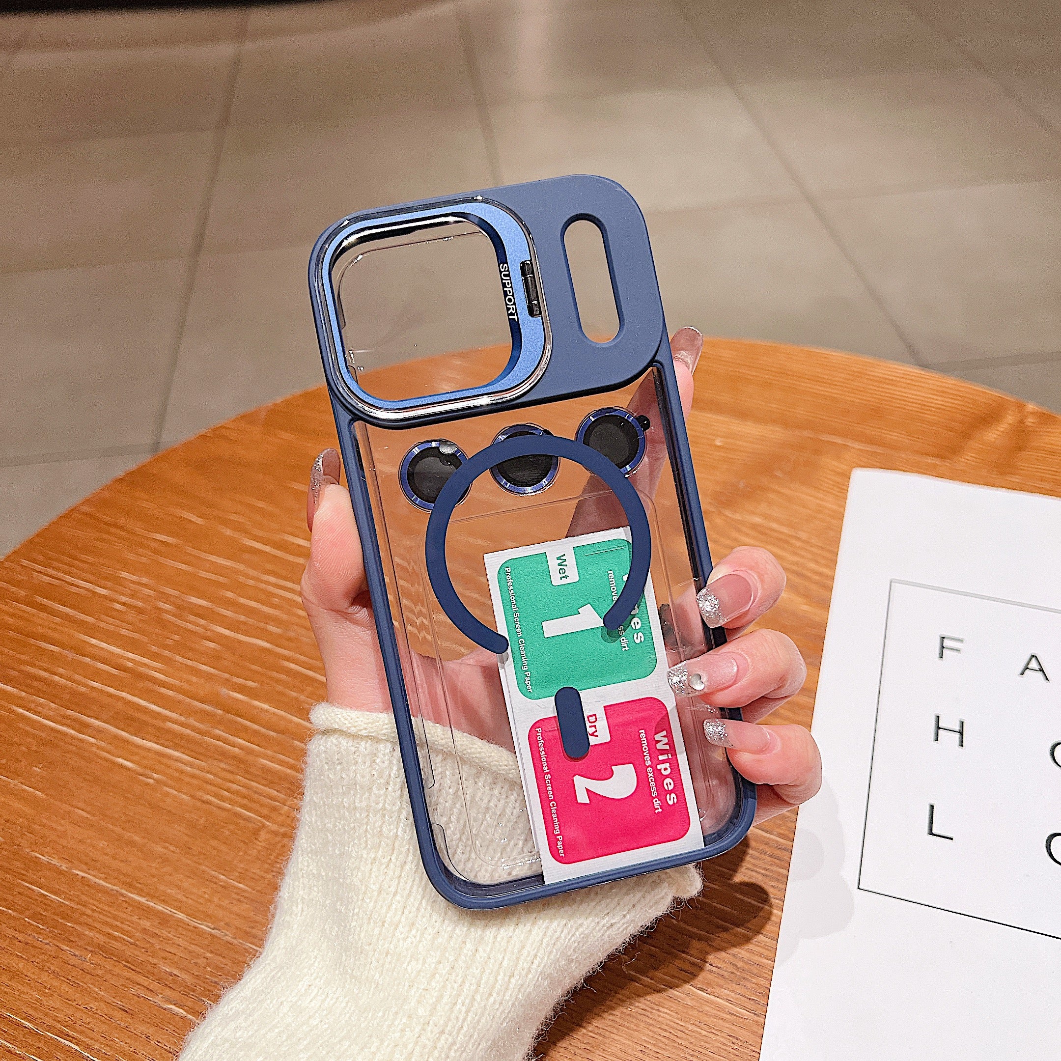 LuxuryKase Mag-Safe Clear Case | Shockproof Transparent Cover with Camera Lens Protection | Metal Ring Stand & Wireless Charging Support For iPhone & Samsung Series - Image 29