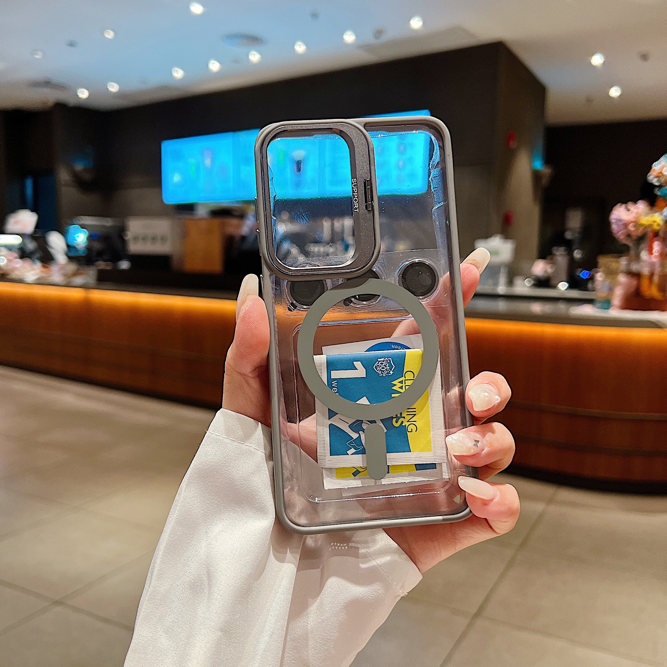LuxuryKase Mag-Safe Clear Case | Shockproof Transparent Cover with Camera Lens Protection | Metal Ring Stand & Wireless Charging Support For iPhone & Samsung Series - Image 31