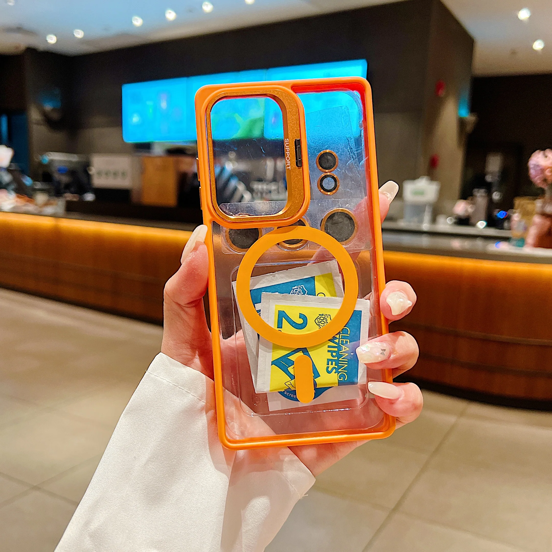 LuxuryKase Mag-Safe Clear Case | Shockproof Transparent Cover with Camera Lens Protection | Metal Ring Stand & Wireless Charging Support For iPhone & Samsung Series - Image 35