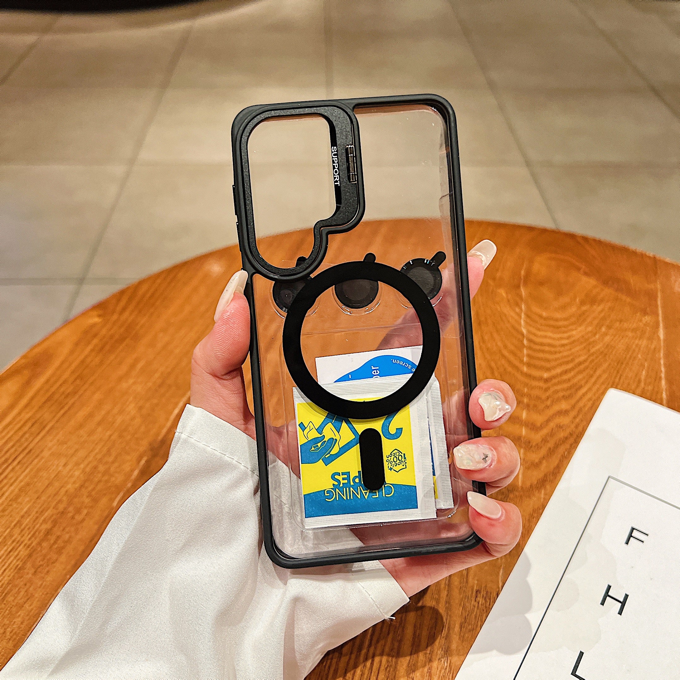 LuxuryKase Mag-Safe Clear Case | Shockproof Transparent Cover with Camera Lens Protection | Metal Ring Stand & Wireless Charging Support For iPhone & Samsung Series - Image 36