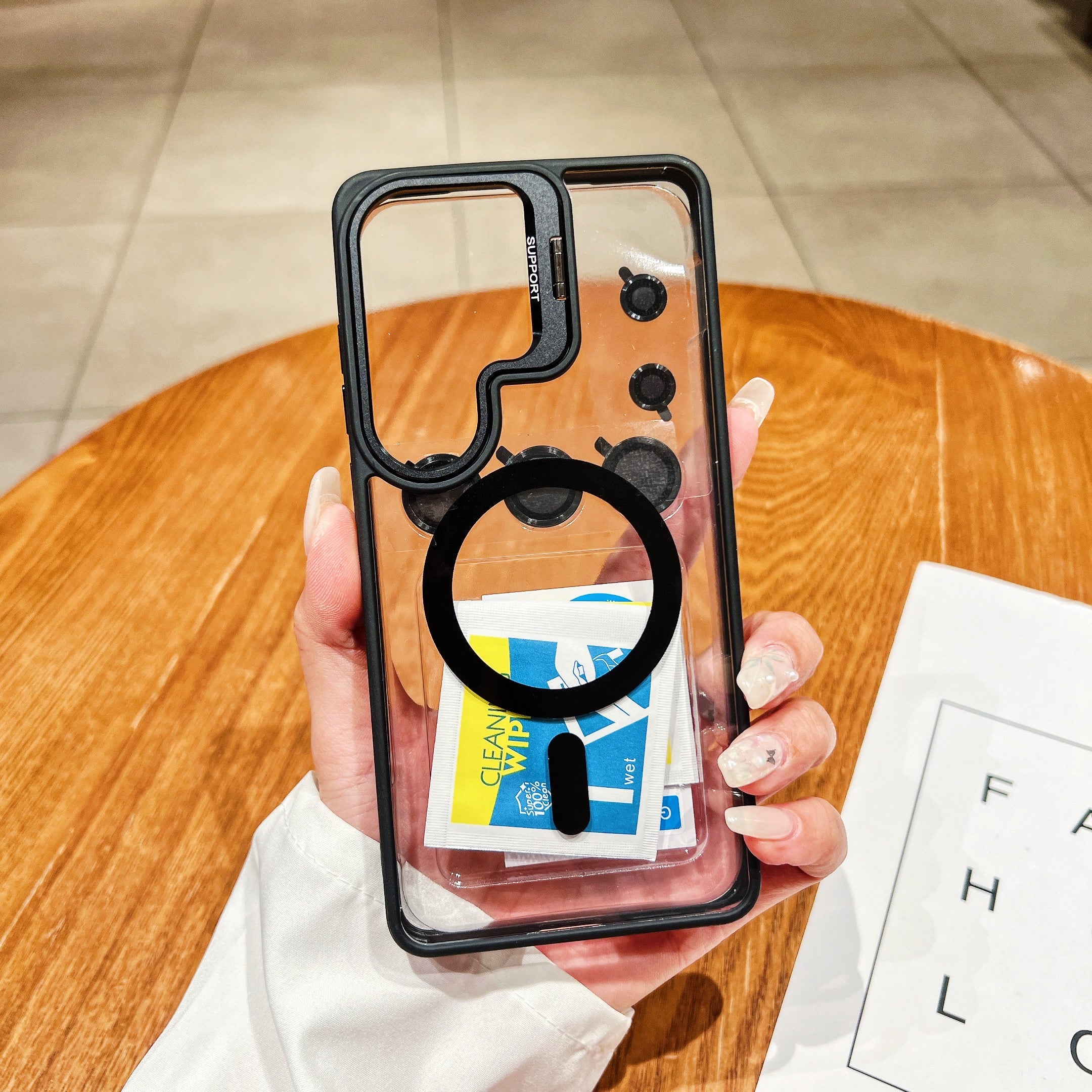 LuxuryKase Mag-Safe Clear Case | Shockproof Transparent Cover with Camera Lens Protection | Metal Ring Stand & Wireless Charging Support For iPhone & Samsung Series - Image 39