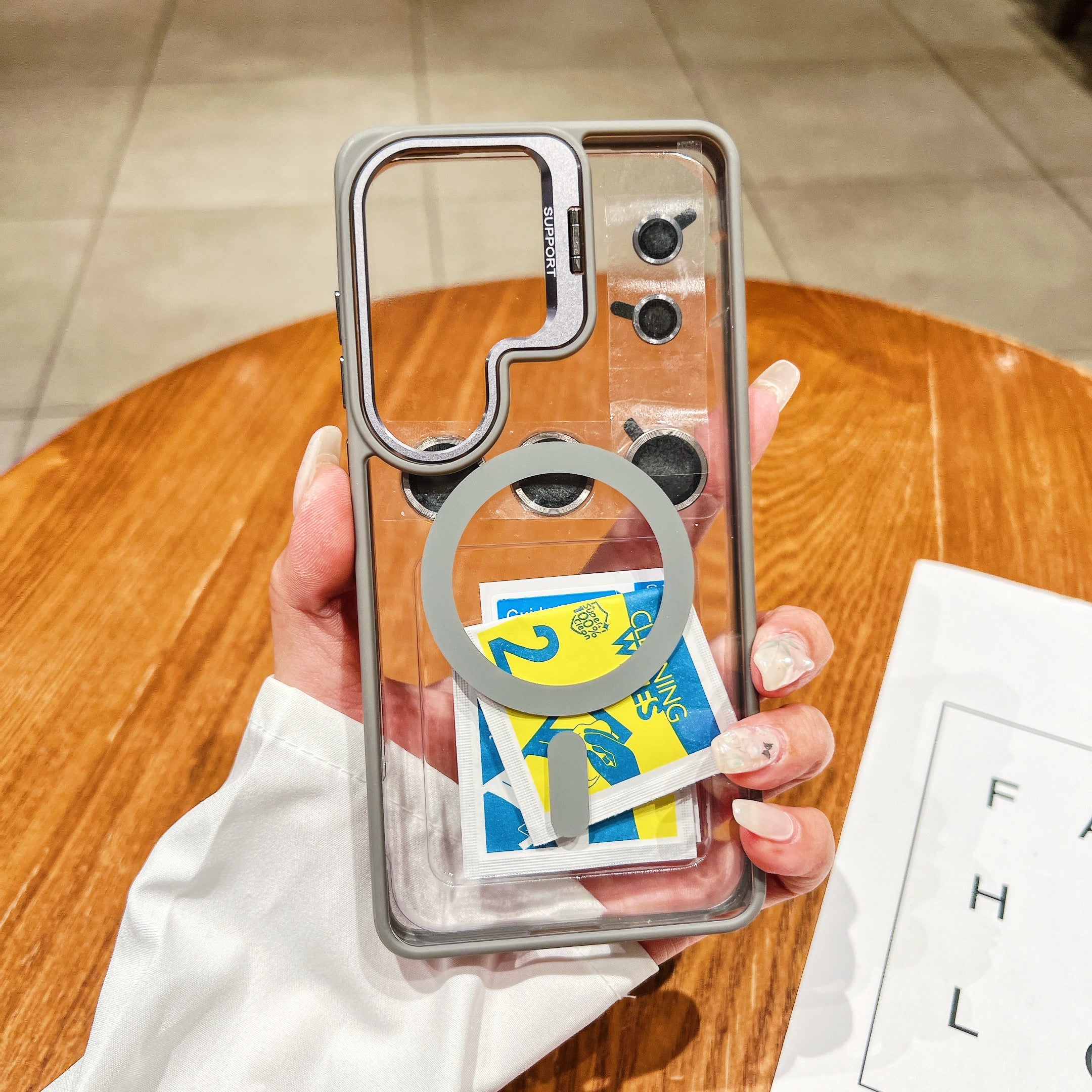 LuxuryKase Mag-Safe Clear Case | Shockproof Transparent Cover with Camera Lens Protection | Metal Ring Stand & Wireless Charging Support For iPhone & Samsung Series - Image 40