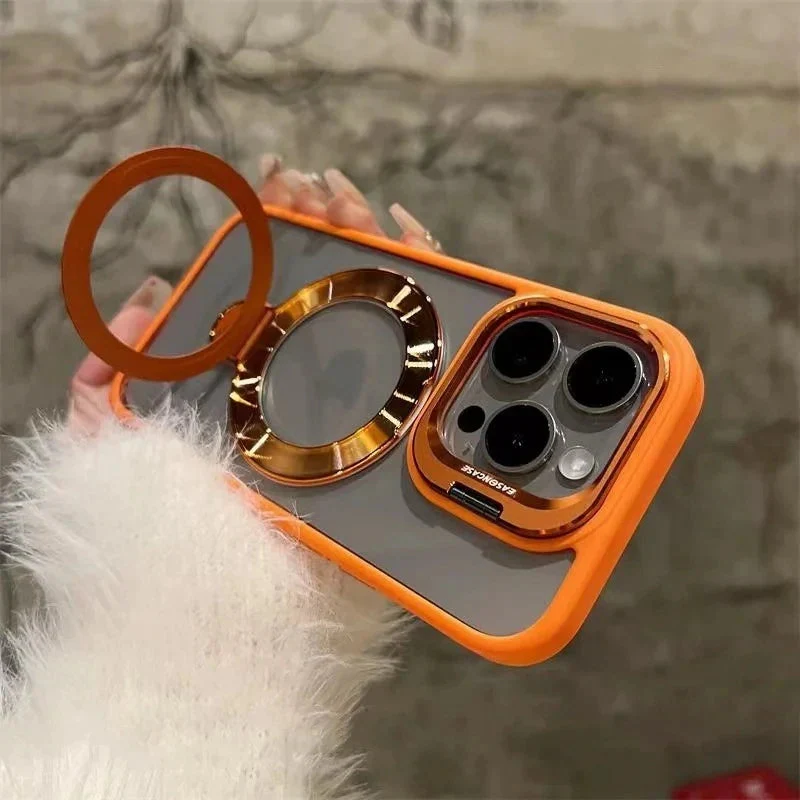LuxuryKase LK176 Metal Camera Ring Kickstand Stand Transparent Case Cover For iPhone - Image 7