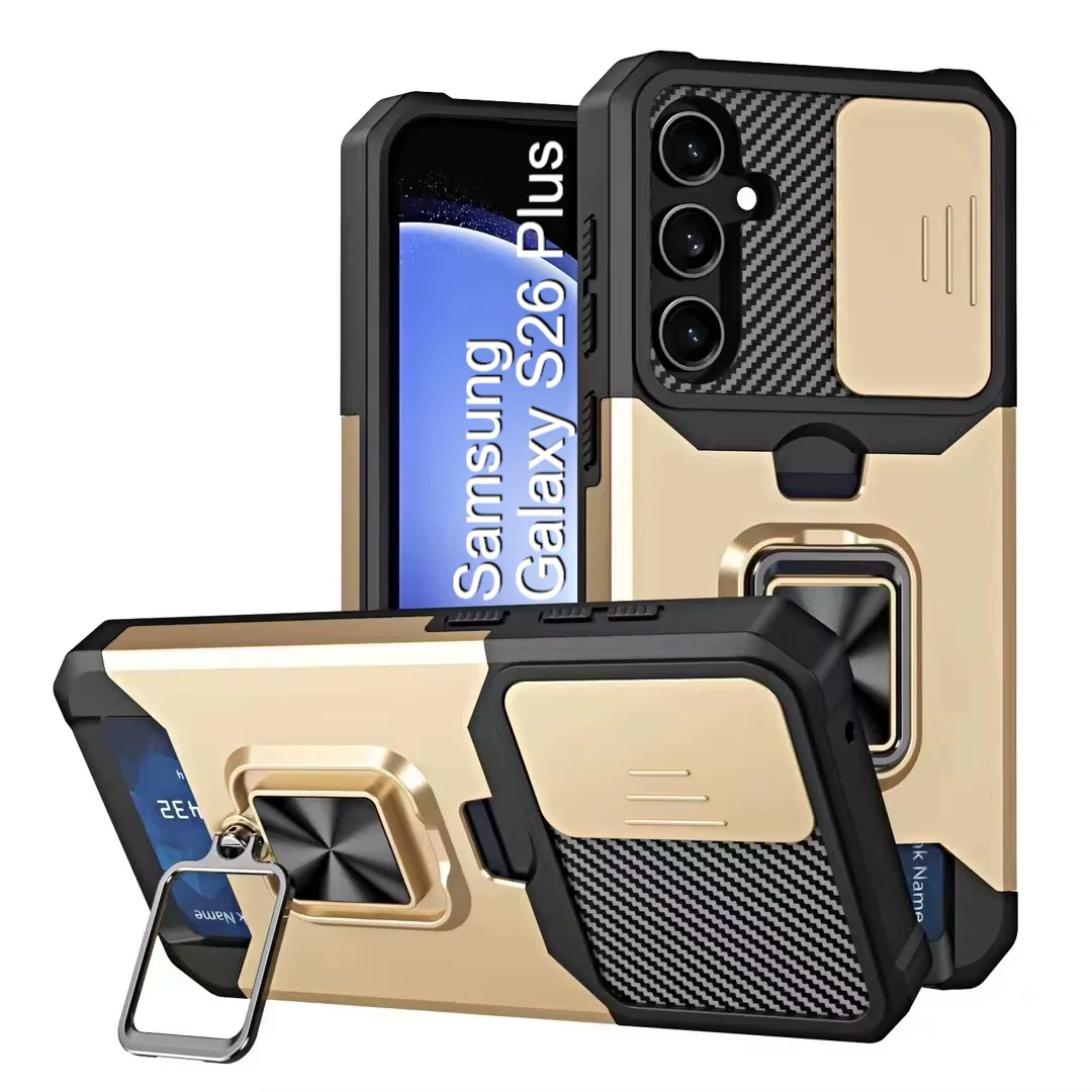 LuxuryKase Shockproof Armor Case | Slide Camera Cover | Hidden Card Slot | Rotating Ring Kickstand | Magnetic Car Mount Support | Military Grade Protection For iPhone & Samsung - Image 139