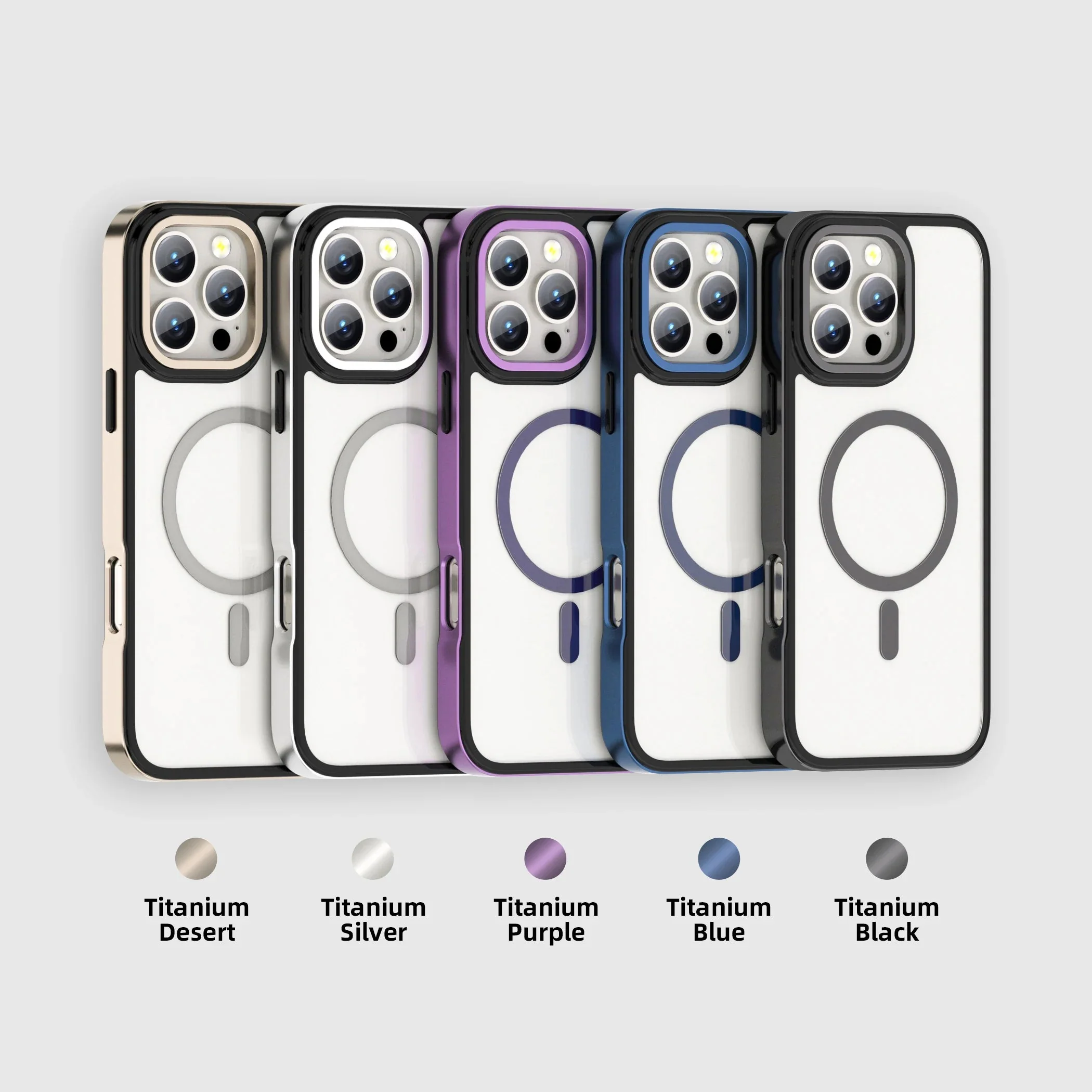 LuxuryKase LK178 Electroplate Titanium Matte Plated Acrylic Magnet Wireless Case Cover For iPhone