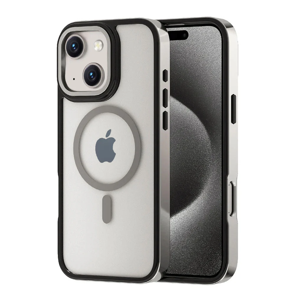 LuxuryKase LK178 Electroplate Titanium Matte Plated Acrylic Magnet Wireless Case Cover For iPhone - Image 11