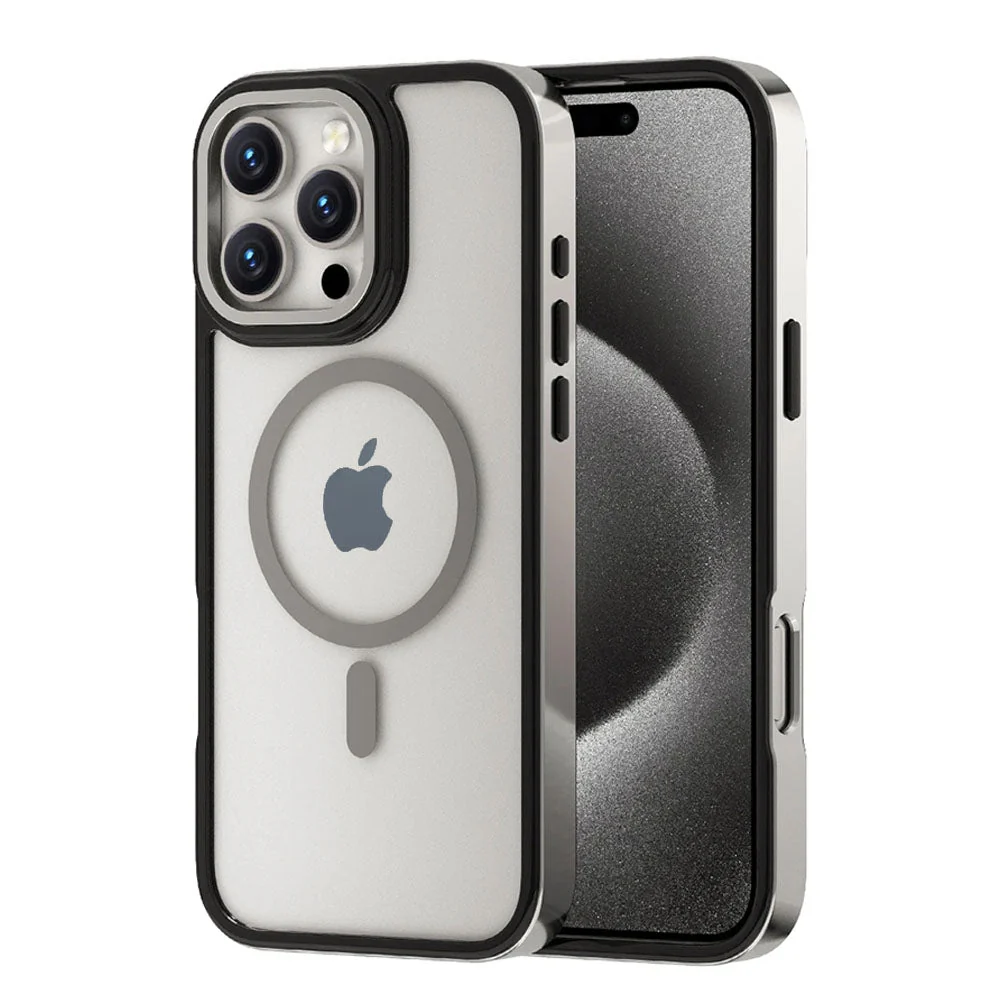 LuxuryKase LK178 Electroplate Titanium Matte Plated Acrylic Magnet Wireless Case Cover For iPhone - Image 12
