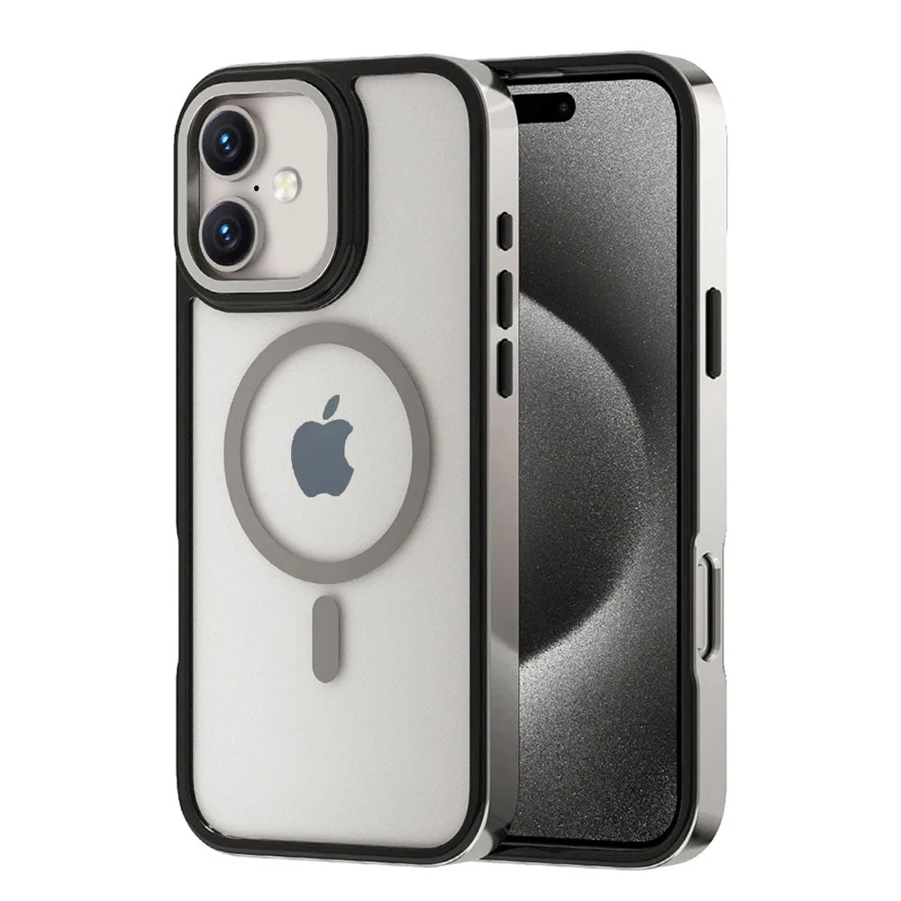 LuxuryKase LK178 Electroplate Titanium Matte Plated Acrylic Magnet Wireless Case Cover For iPhone - Image 13
