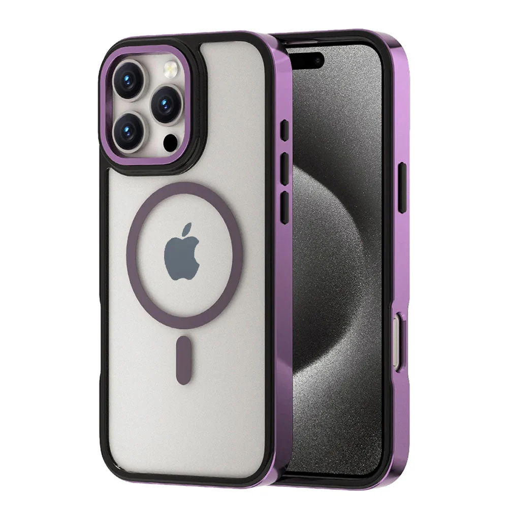 LuxuryKase LK178 Electroplate Titanium Matte Plated Acrylic Magnet Wireless Case Cover For iPhone - Image 15