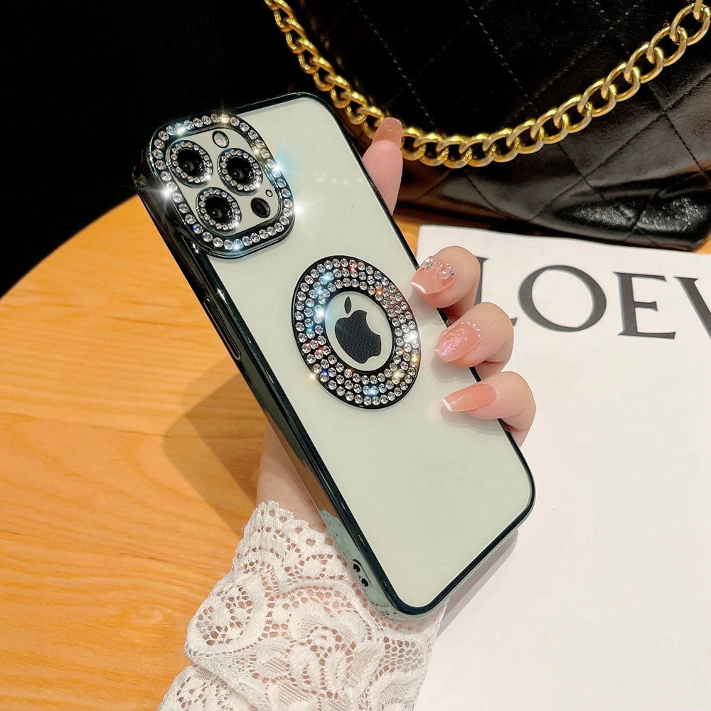 LuxuryKase Logo Hole, Bling Rhinestone, Glitter Diamond, Soft Case Cover For Iphone - Image 12
