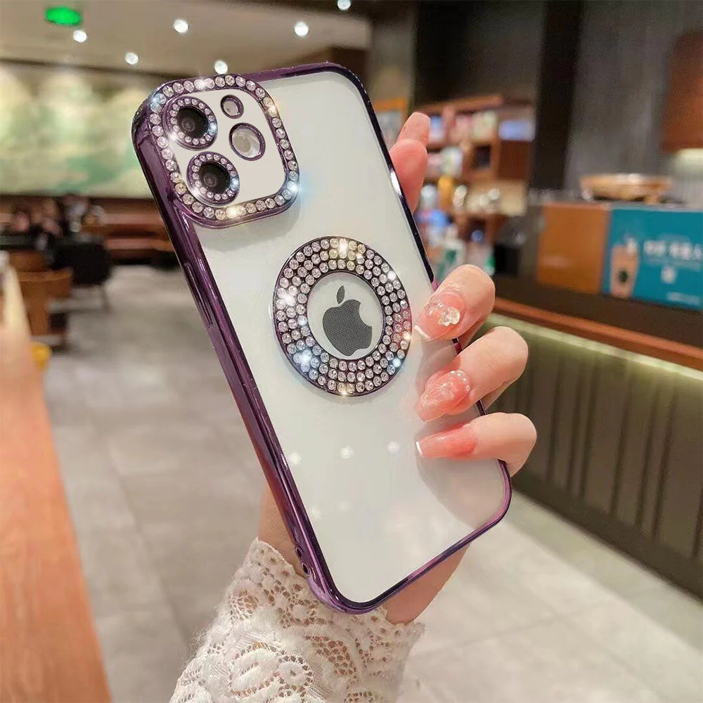 LuxuryKase Logo Hole, Bling Rhinestone, Glitter Diamond, Soft Case Cover For Iphone - Image 14
