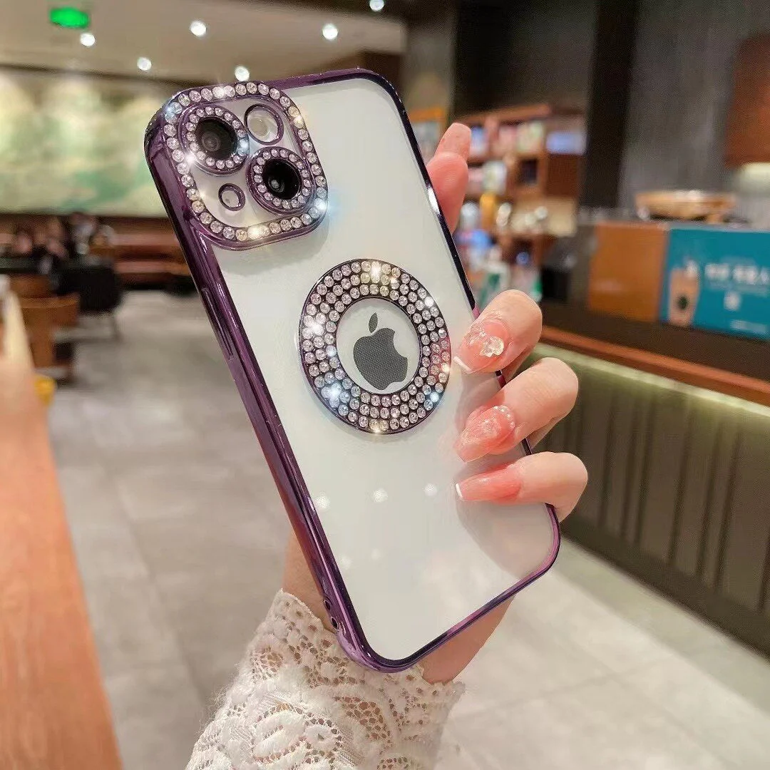 LuxuryKase Logo Hole, Bling Rhinestone, Glitter Diamond, Soft Case Cover For Iphone - Image 10