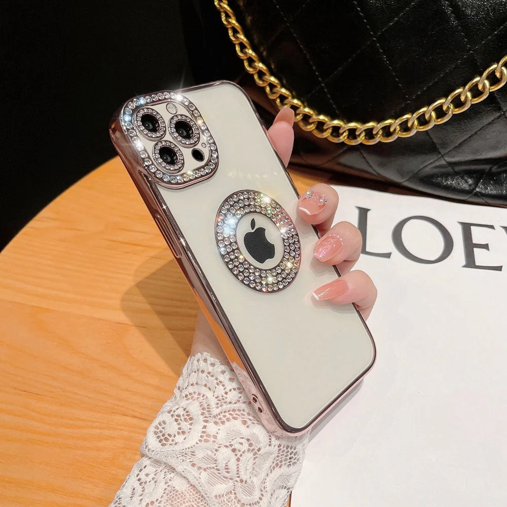 LuxuryKase Logo Hole, Bling Rhinestone, Glitter Diamond, Soft Case Cover For Iphone - Image 13