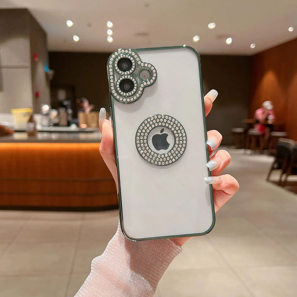 LuxuryKase Logo Hole, Bling Rhinestone, Glitter Diamond, Soft Case Cover For Iphone - Image 21