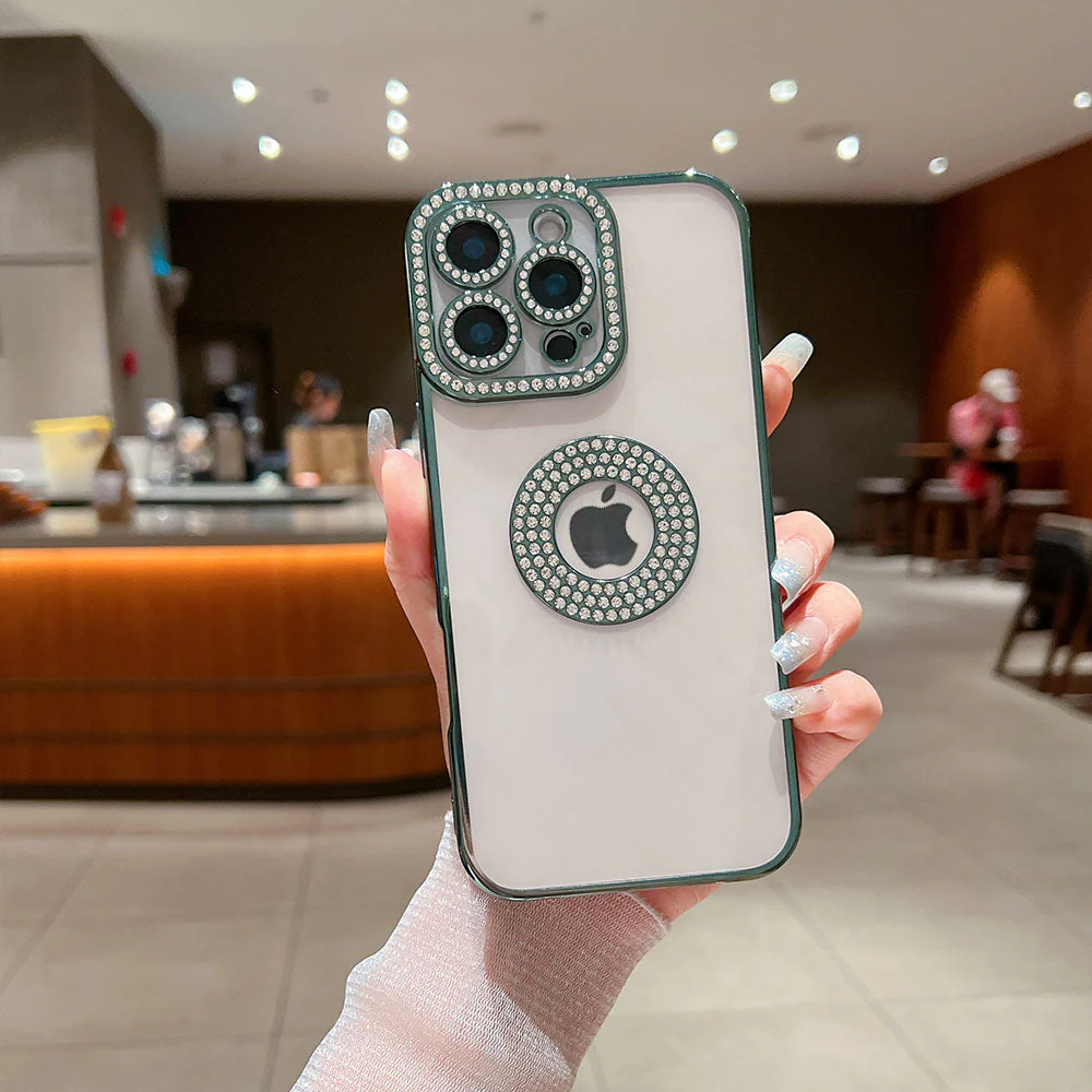 LuxuryKase Logo Hole, Bling Rhinestone, Glitter Diamond, Soft Case Cover For Iphone - Image 22