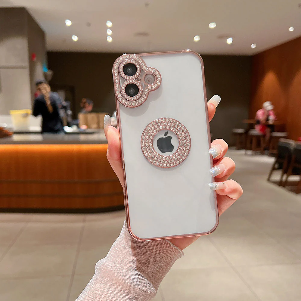 LuxuryKase Logo Hole, Bling Rhinestone, Glitter Diamond, Soft Case Cover For Iphone - Image 25