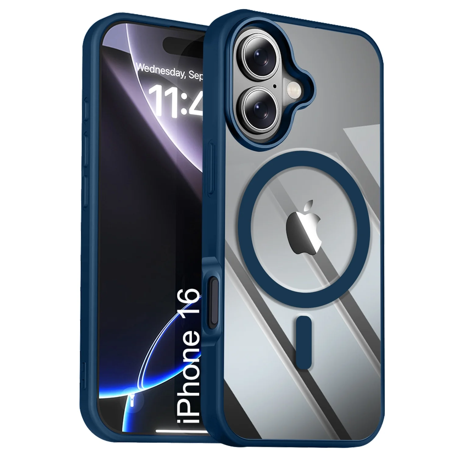 LuxuryKase Mag-Safe Compatible Transparent Back Case with Shockproof Bumper | Raised Camera Protection | Slim Fit Design | Wireless Charging Support For iPhone & Samsung Series - Image 101