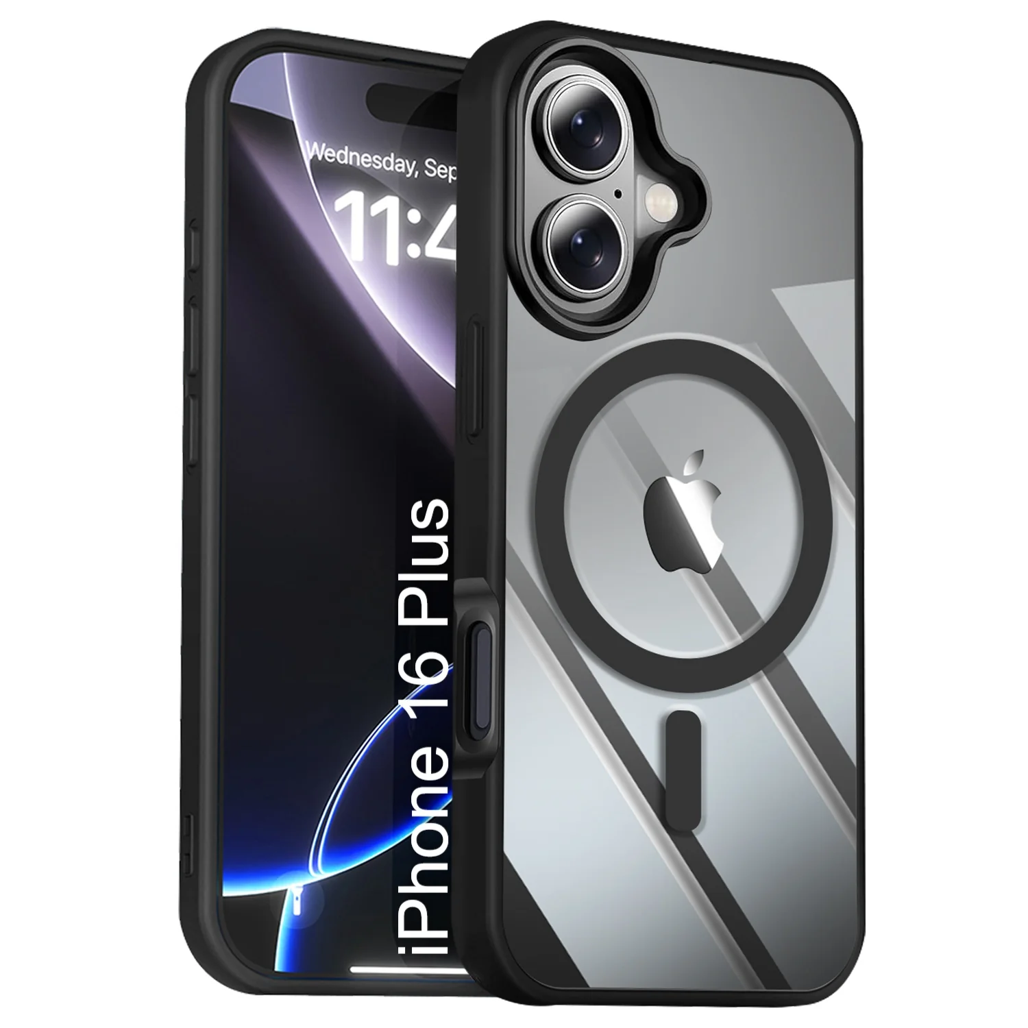 LuxuryKase Mag-Safe Compatible Transparent Back Case with Shockproof Bumper | Raised Camera Protection | Slim Fit Design | Wireless Charging Support For iPhone & Samsung Series - Image 105