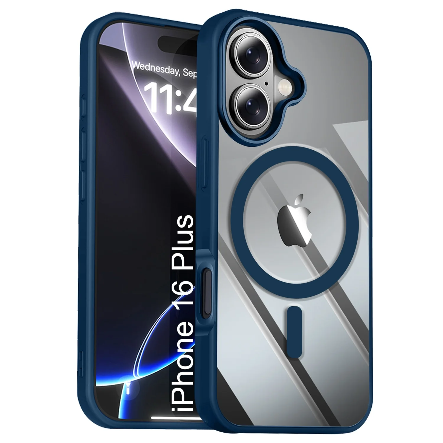 LuxuryKase Mag-Safe Compatible Transparent Back Case with Shockproof Bumper | Raised Camera Protection | Slim Fit Design | Wireless Charging Support For iPhone & Samsung Series - Image 106