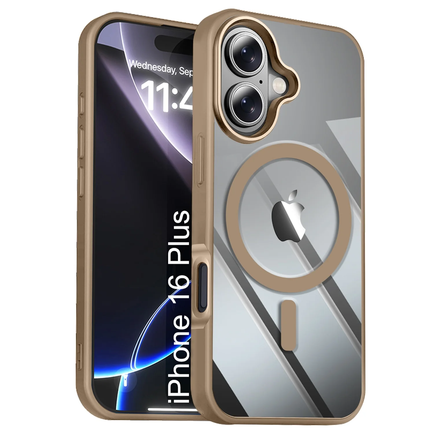 LuxuryKase Mag-Safe Compatible Transparent Back Case with Shockproof Bumper | Raised Camera Protection | Slim Fit Design | Wireless Charging Support For iPhone & Samsung Series - Image 108