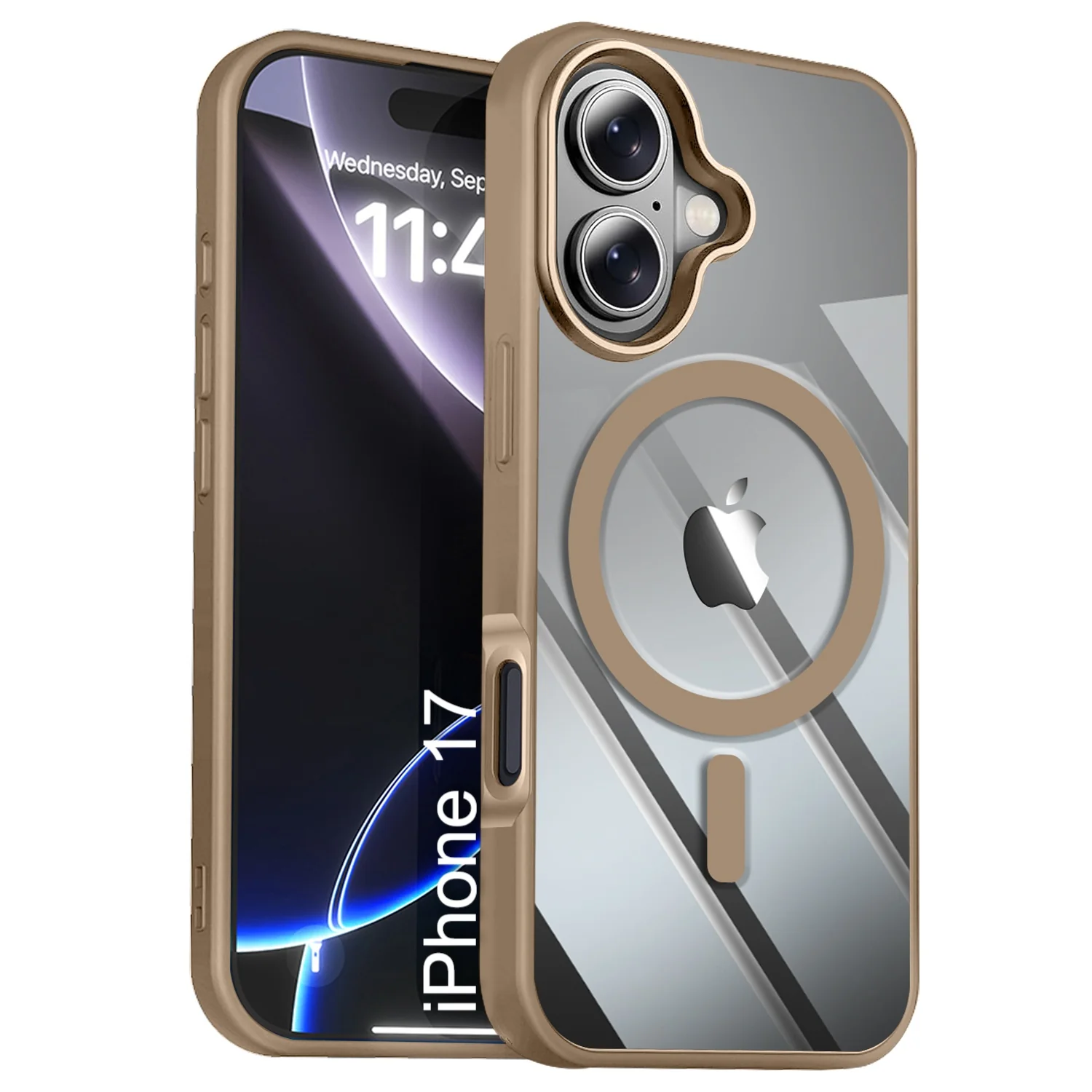LuxuryKase Mag-Safe Compatible Transparent Back Case with Shockproof Bumper | Raised Camera Protection | Slim Fit Design | Wireless Charging Support For iPhone & Samsung Series - Image 113