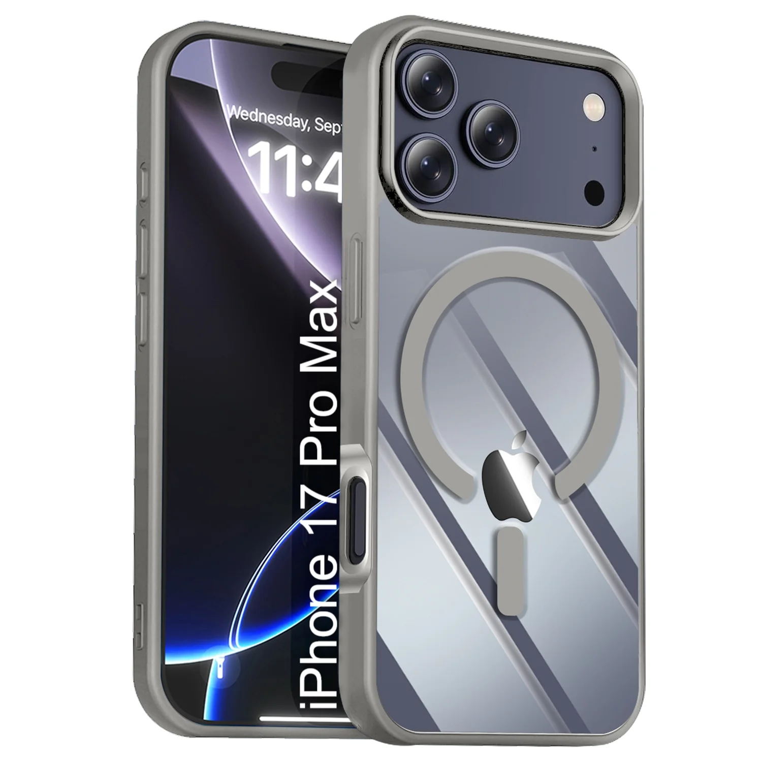 LuxuryKase Mag-Safe Compatible Transparent Back Case with Shockproof Bumper | Raised Camera Protection | Slim Fit Design | Wireless Charging Support For iPhone & Samsung Series - Image 122