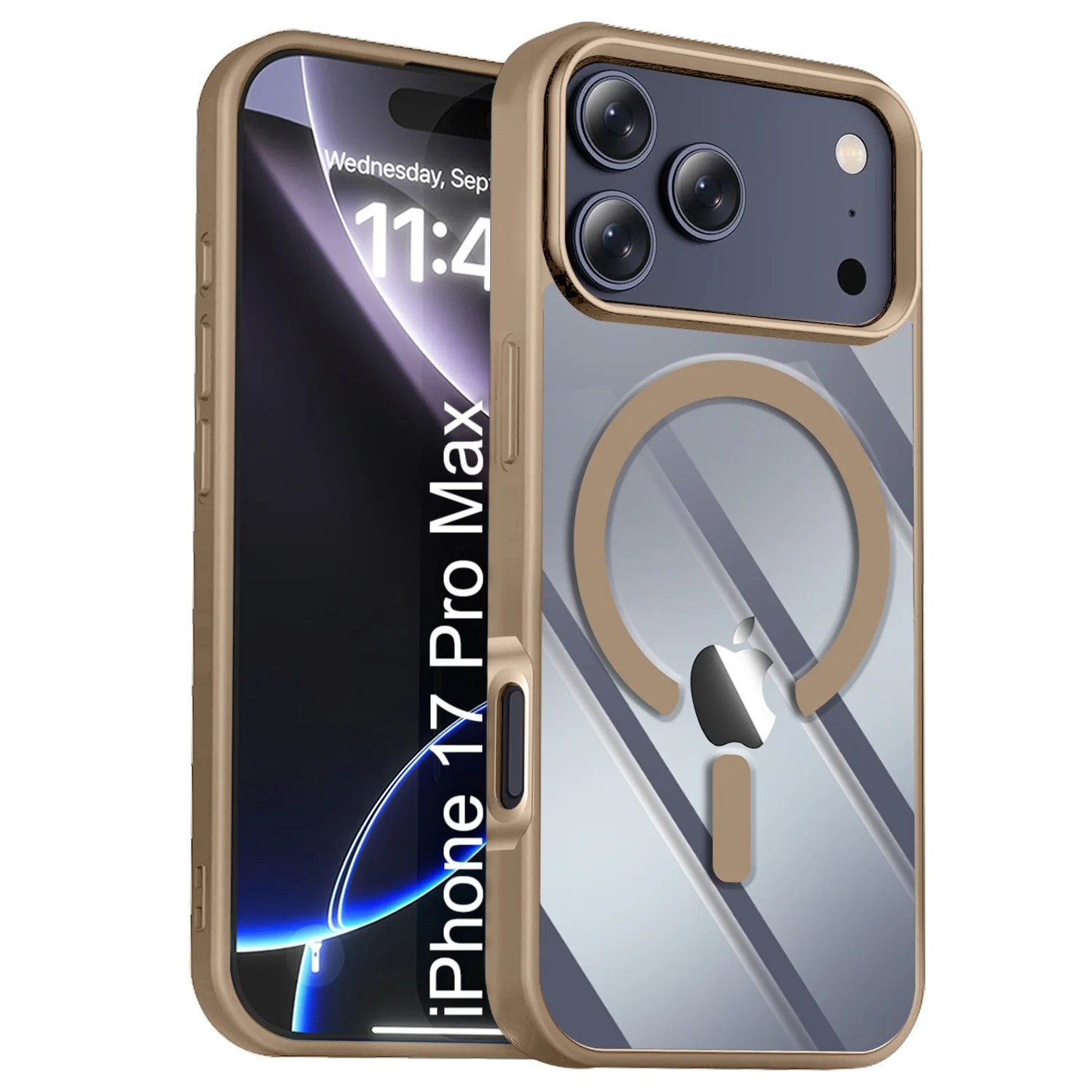 LuxuryKase Mag-Safe Compatible Transparent Back Case with Shockproof Bumper | Raised Camera Protection | Slim Fit Design | Wireless Charging Support For iPhone & Samsung Series - Image 123