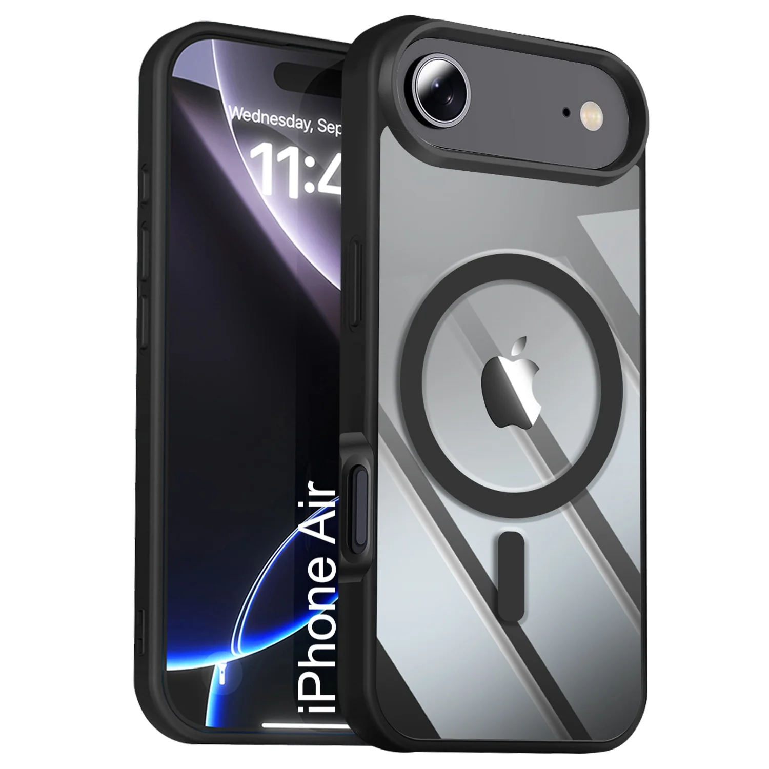 LuxuryKase Mag-Safe Compatible Transparent Back Case with Shockproof Bumper | Raised Camera Protection | Slim Fit Design | Wireless Charging Support For iPhone & Samsung Series - Image 125