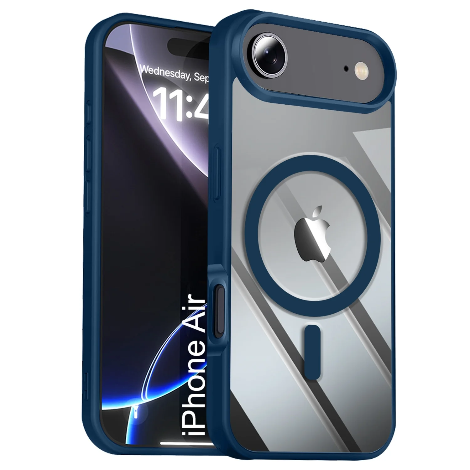 LuxuryKase Mag-Safe Compatible Transparent Back Case with Shockproof Bumper | Raised Camera Protection | Slim Fit Design | Wireless Charging Support For iPhone & Samsung Series - Image 126