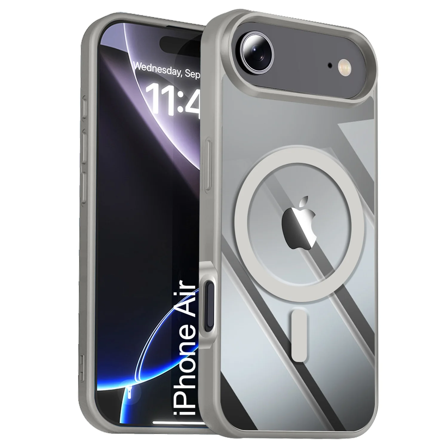 LuxuryKase Mag-Safe Compatible Transparent Back Case with Shockproof Bumper | Raised Camera Protection | Slim Fit Design | Wireless Charging Support For iPhone & Samsung Series - Image 127
