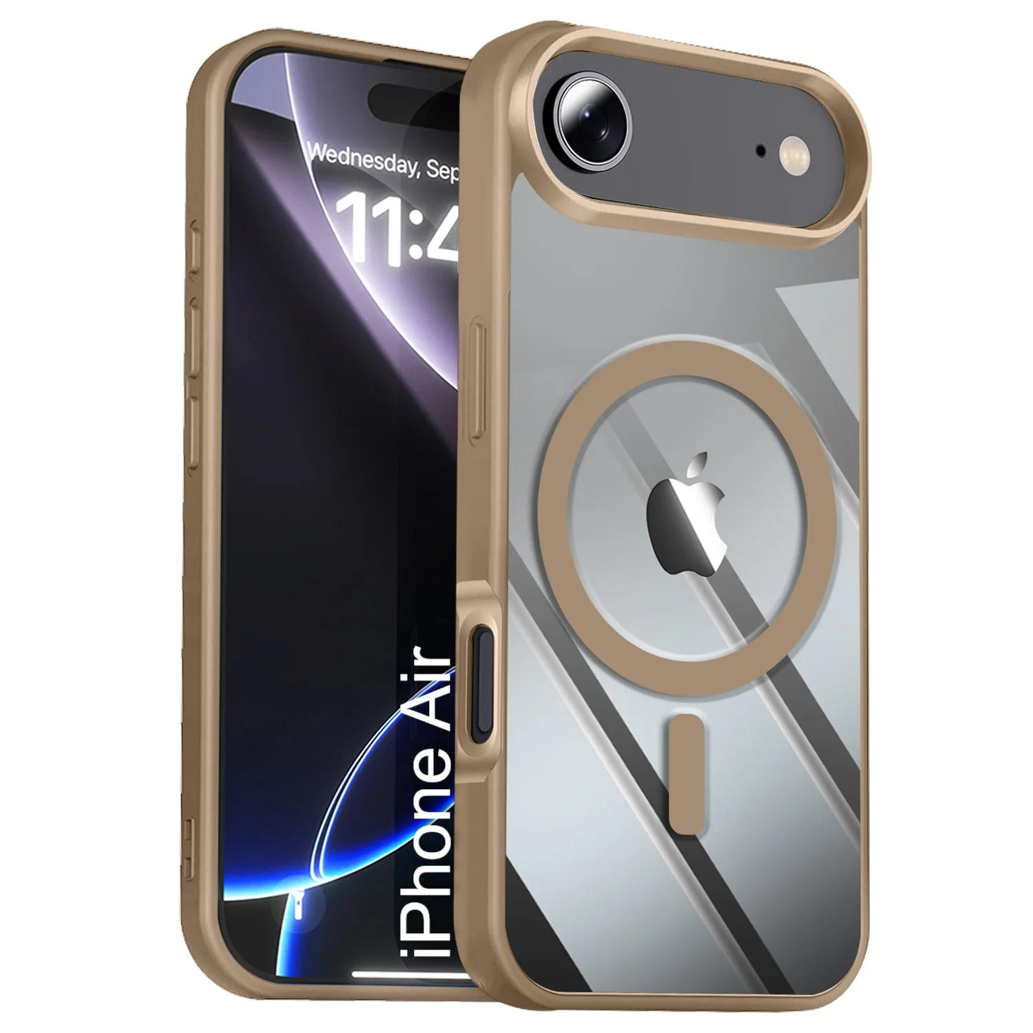 LuxuryKase Mag-Safe Compatible Transparent Back Case with Shockproof Bumper | Raised Camera Protection | Slim Fit Design | Wireless Charging Support For iPhone & Samsung Series - Image 128