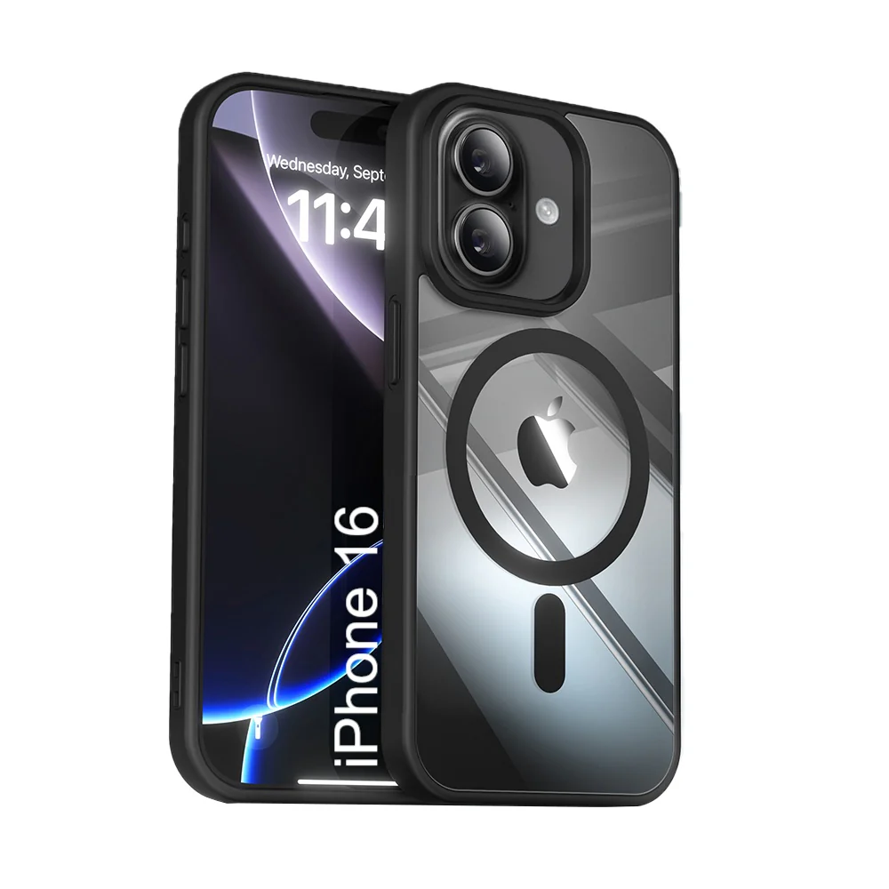 LuxuryKase Mag-Safe Compatible Transparent Back Case with Shockproof Bumper | Raised Camera Protection | Slim Fit Design | Wireless Charging Support For iPhone & Samsung Series - Image 50