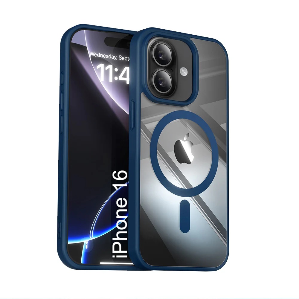 LuxuryKase Mag-Safe Compatible Transparent Back Case with Shockproof Bumper | Raised Camera Protection | Slim Fit Design | Wireless Charging Support For iPhone & Samsung Series - Image 51