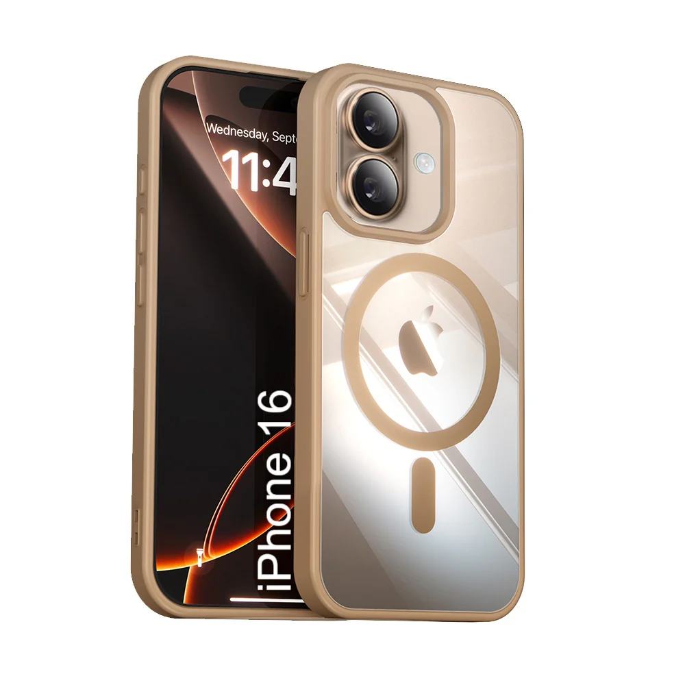 LuxuryKase Mag-Safe Compatible Transparent Back Case with Shockproof Bumper | Raised Camera Protection | Slim Fit Design | Wireless Charging Support For iPhone & Samsung Series - Image 53
